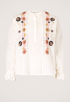 Flower Embroidery Blouse