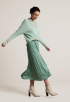 Plisse Drapey Satin Rok