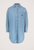 Badge Denim Shirt Jurk