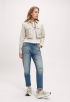 Cropped Herringbone Denimjack