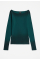 Slim Rib Open Neck Longsleeve 