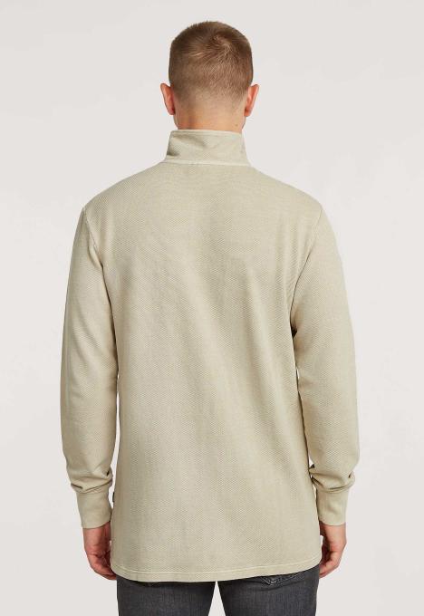Overdyed Half Zip Sweater