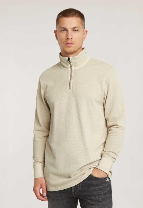 Overdyed Half Zip Sweater