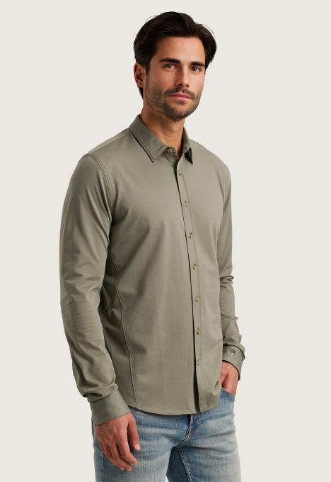 Twill Jersey Overshirt
