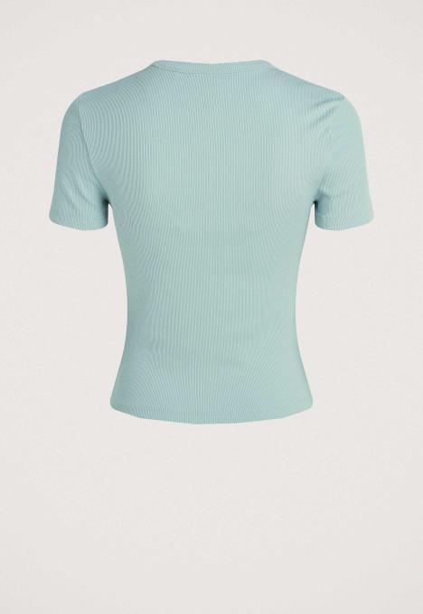 Woven Label Rib T-shirt