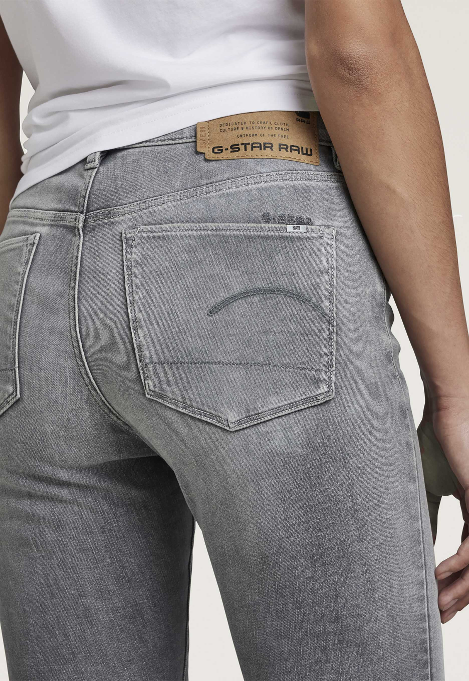 RAW Skinny WMN Jeans Grey | Open32.nl