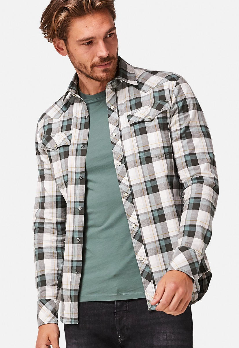 G STAR 3301 Slim Overhemd Green OPEN32