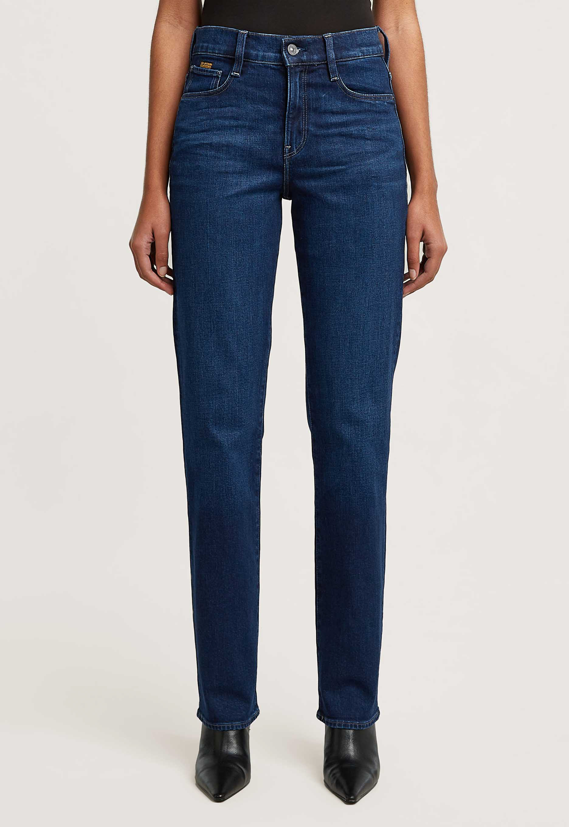 G-Star RAW Strace Straight Jeans Donkerblauw Dames