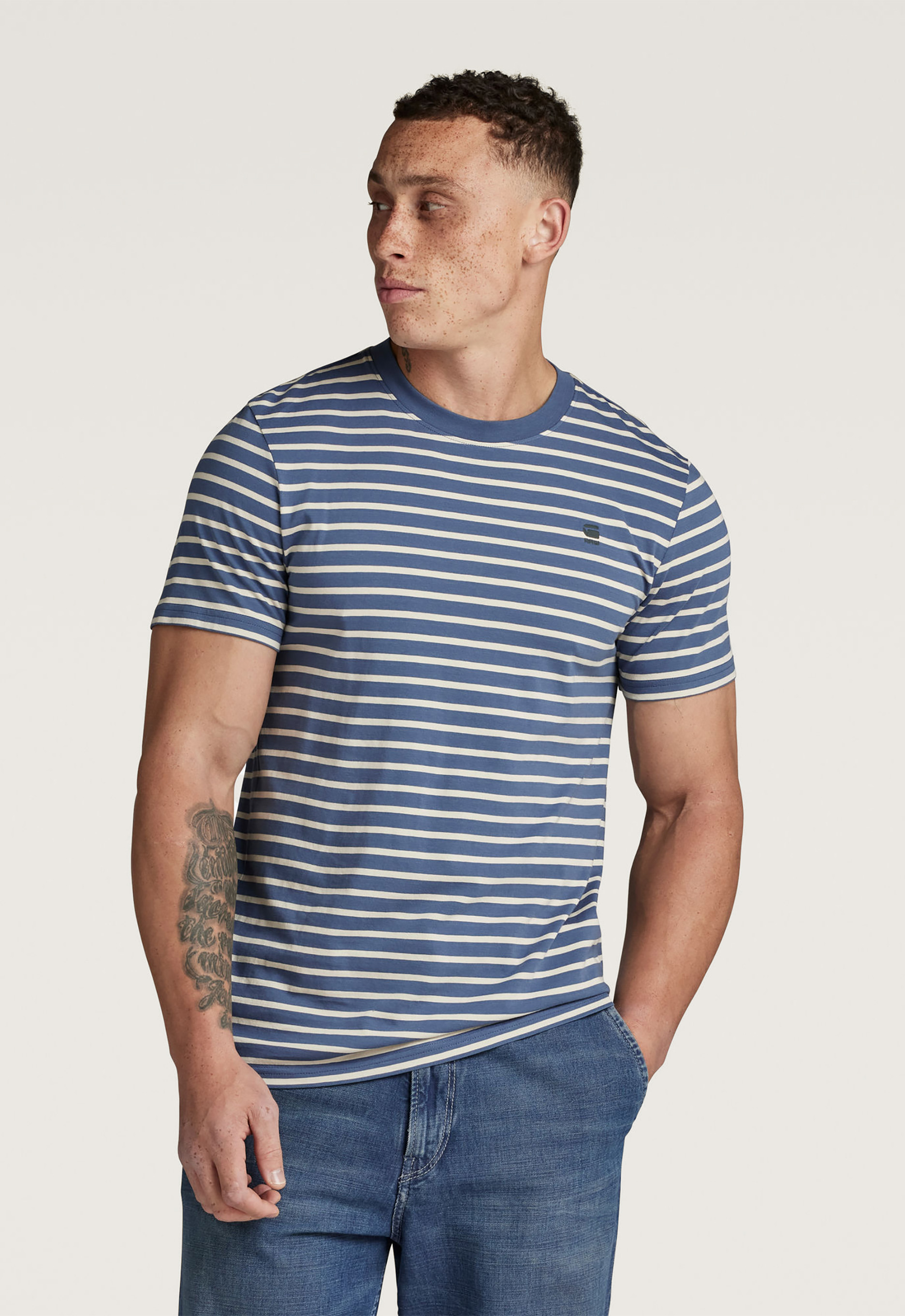 G-Star T-shirt korte mouw D24445-C339-G383 Blue Heren