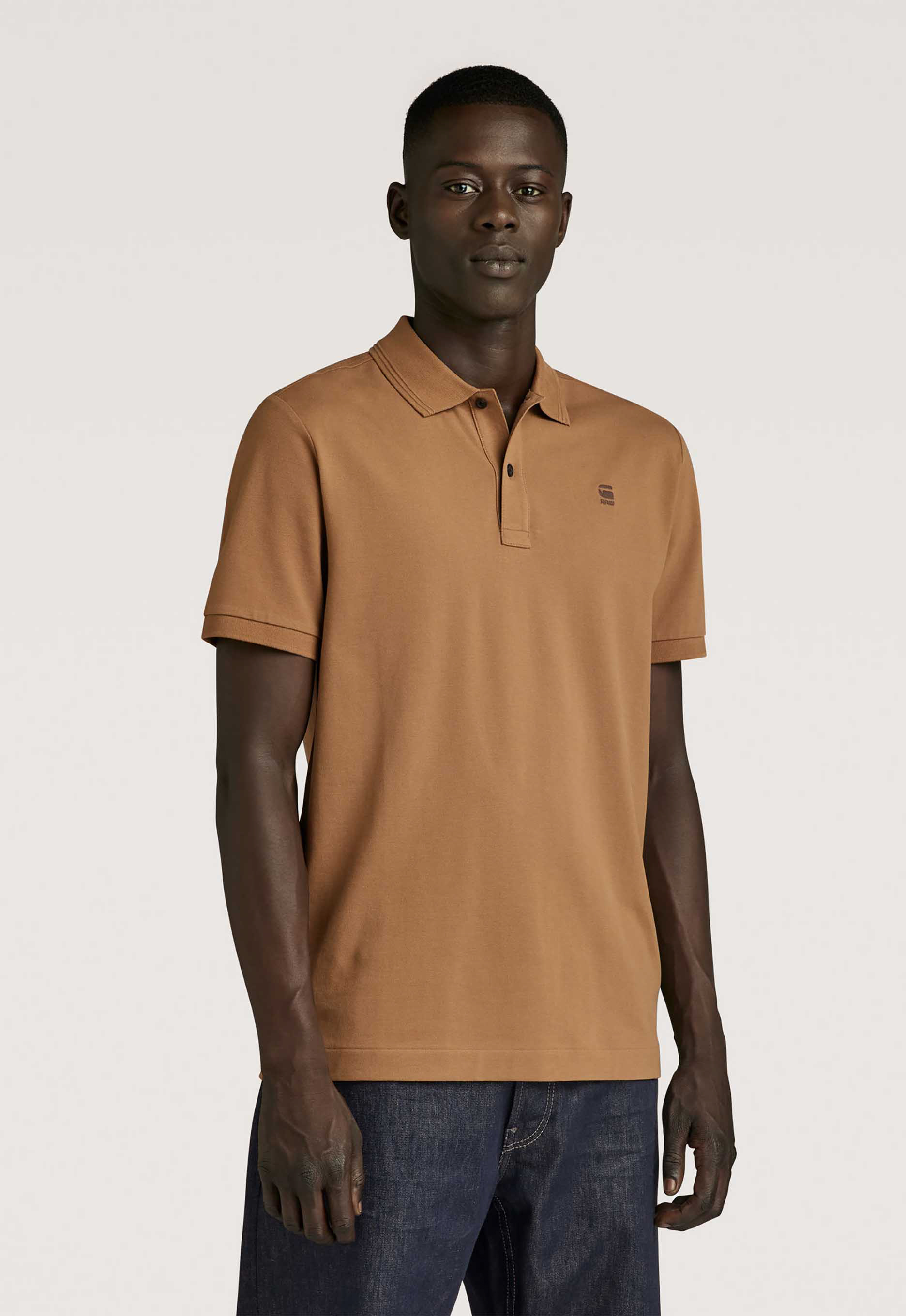 G-Star RAW Dunda Slim Polo Bruin Heren