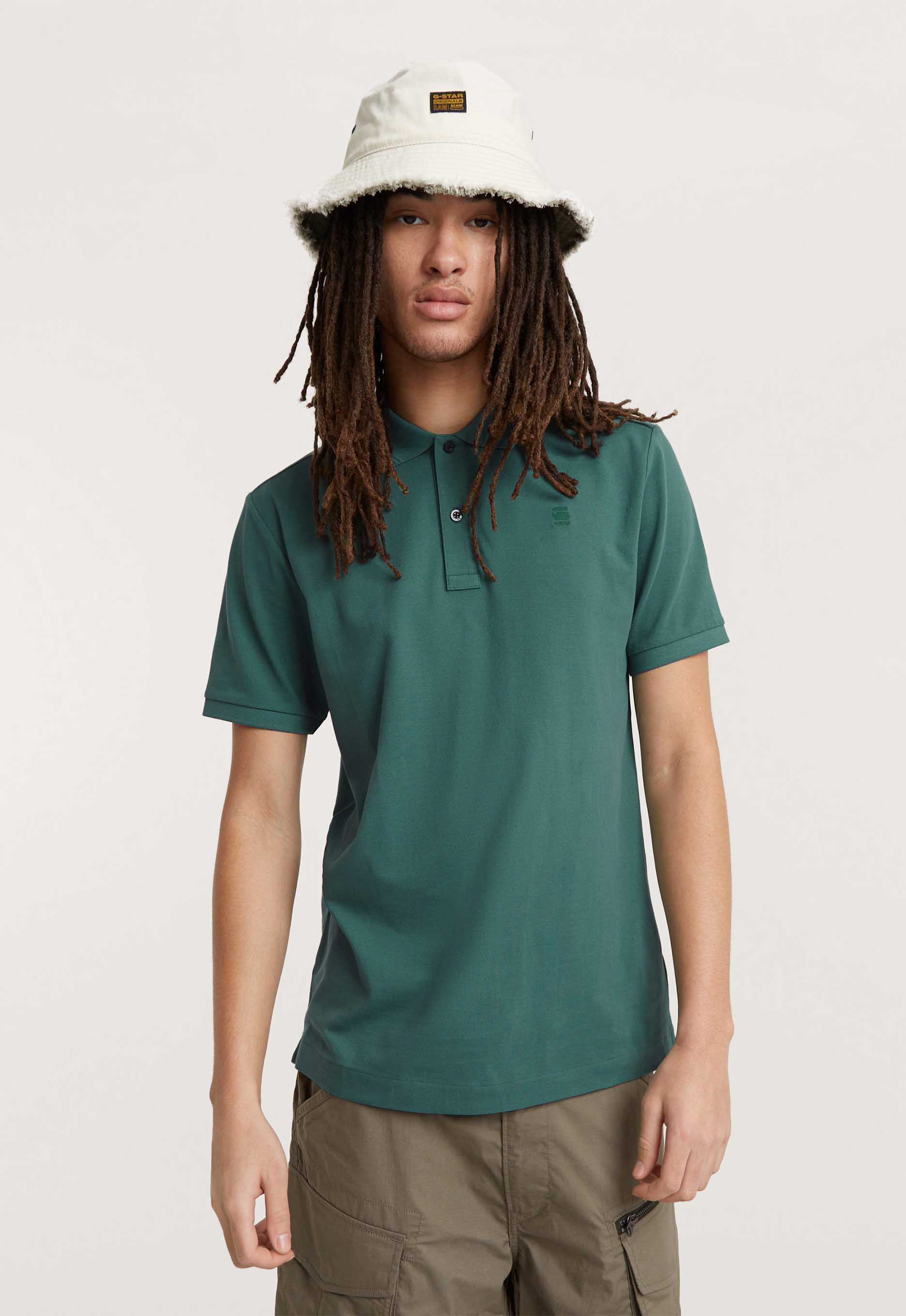 G-Star RAW Poloshirt Dunda slim fit Logo-embossing op de borst