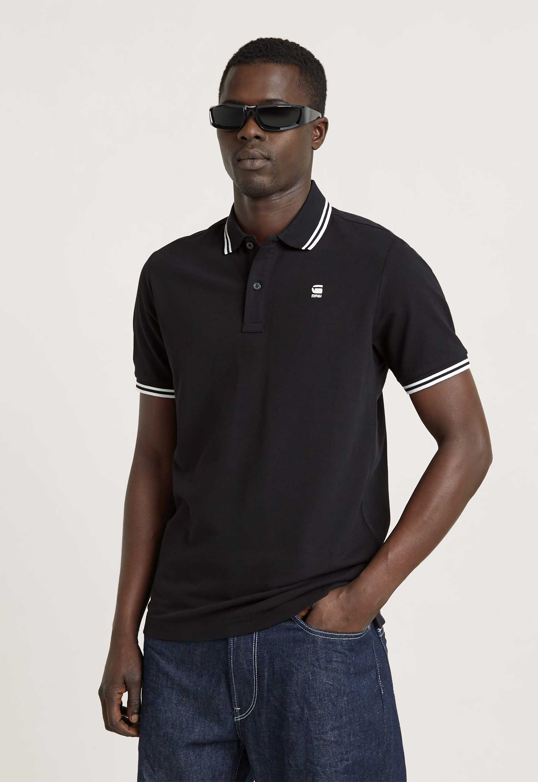 G-Star Raw Slim fit poloshirt met verlengde achterkant model 'Dunda'