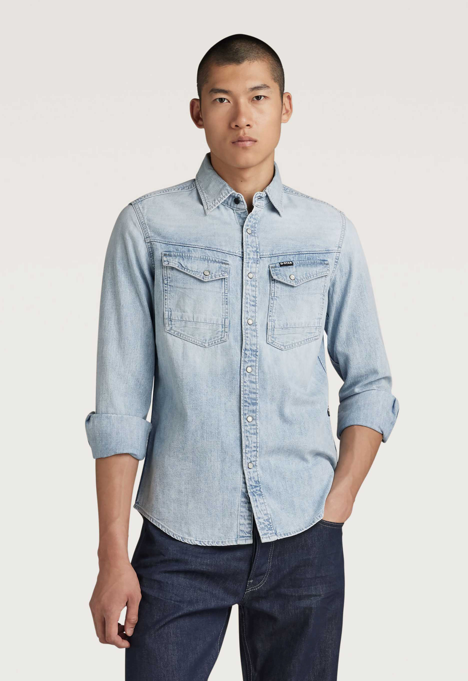 G-star raw Slim Denim Overhemd