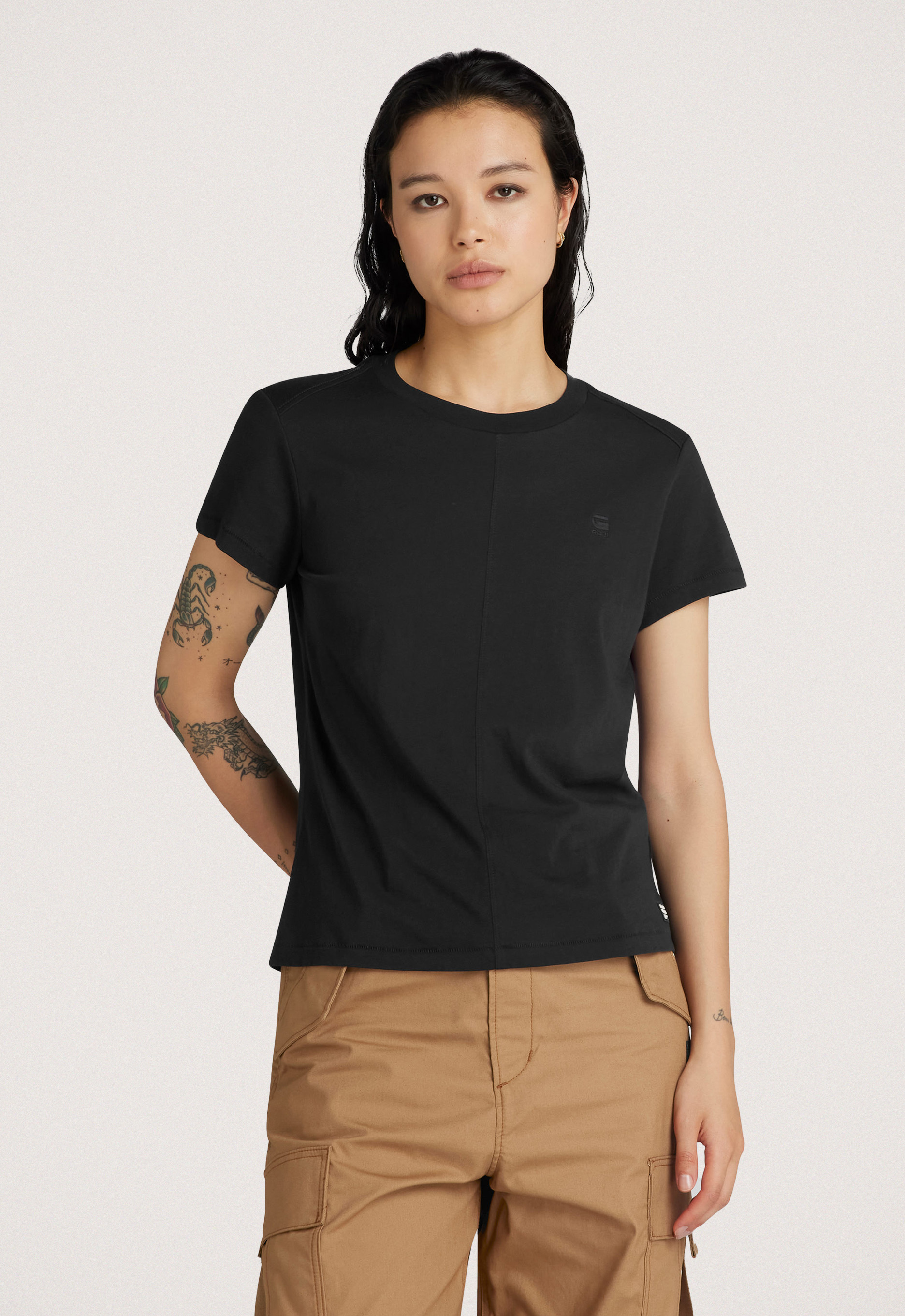 G-Star Raw T-shirt D24499-4107 FRONT SEAM R T-6484 BLACK