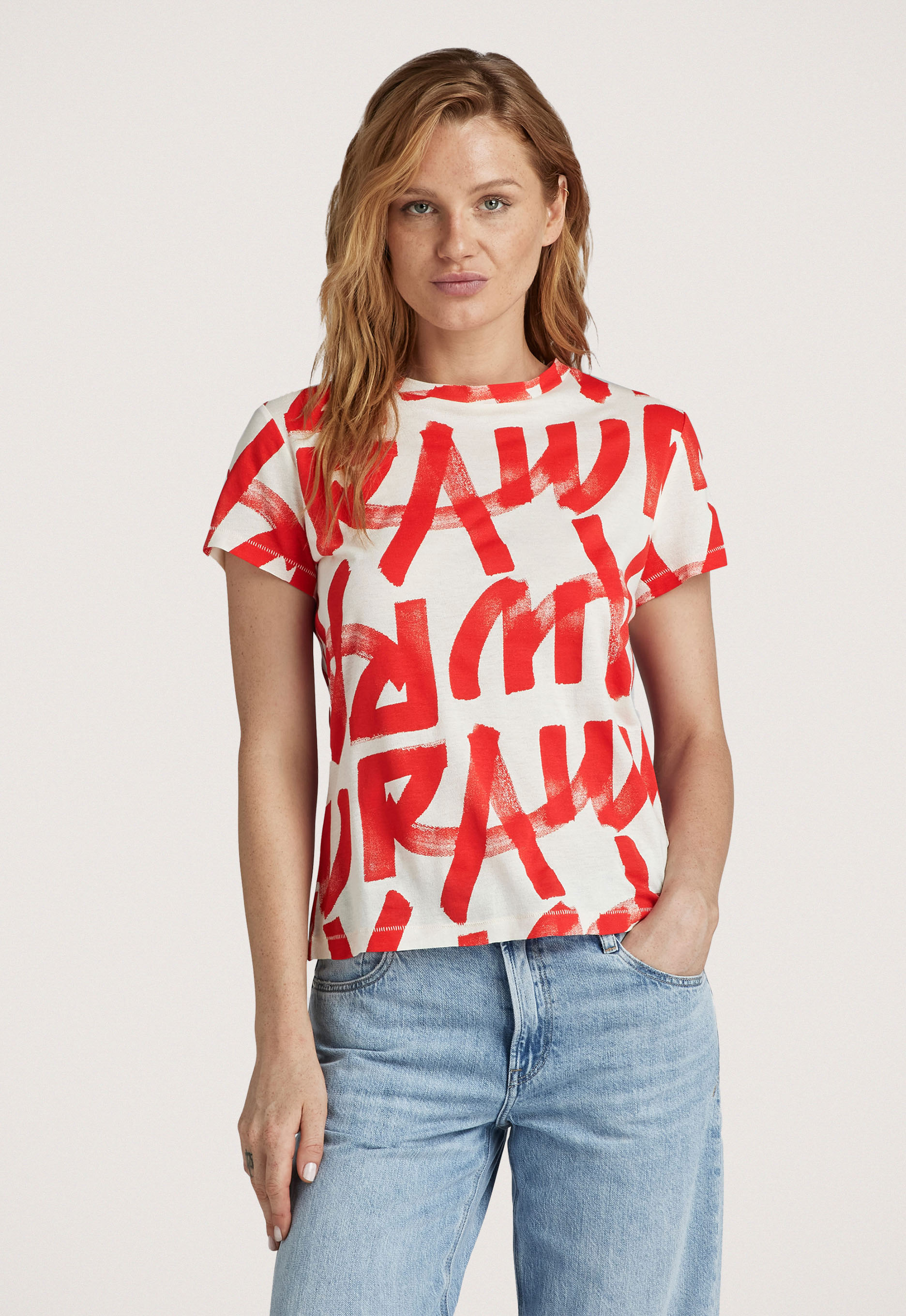 G-Star RAW Calligraphy Allover Top Meerkleurig Dames