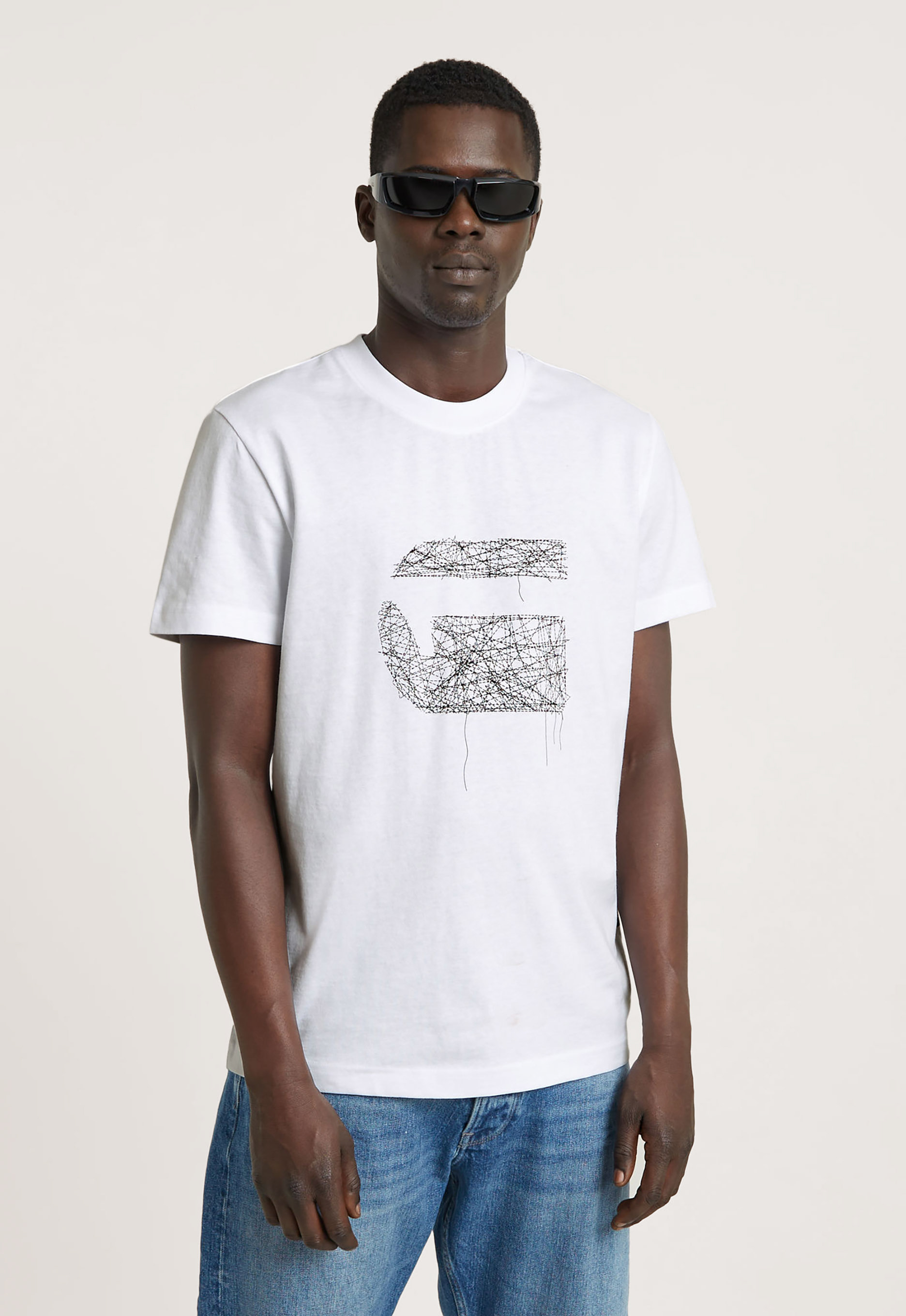 G-Star RAW Stitch Burger T-Shirt Wit Heren