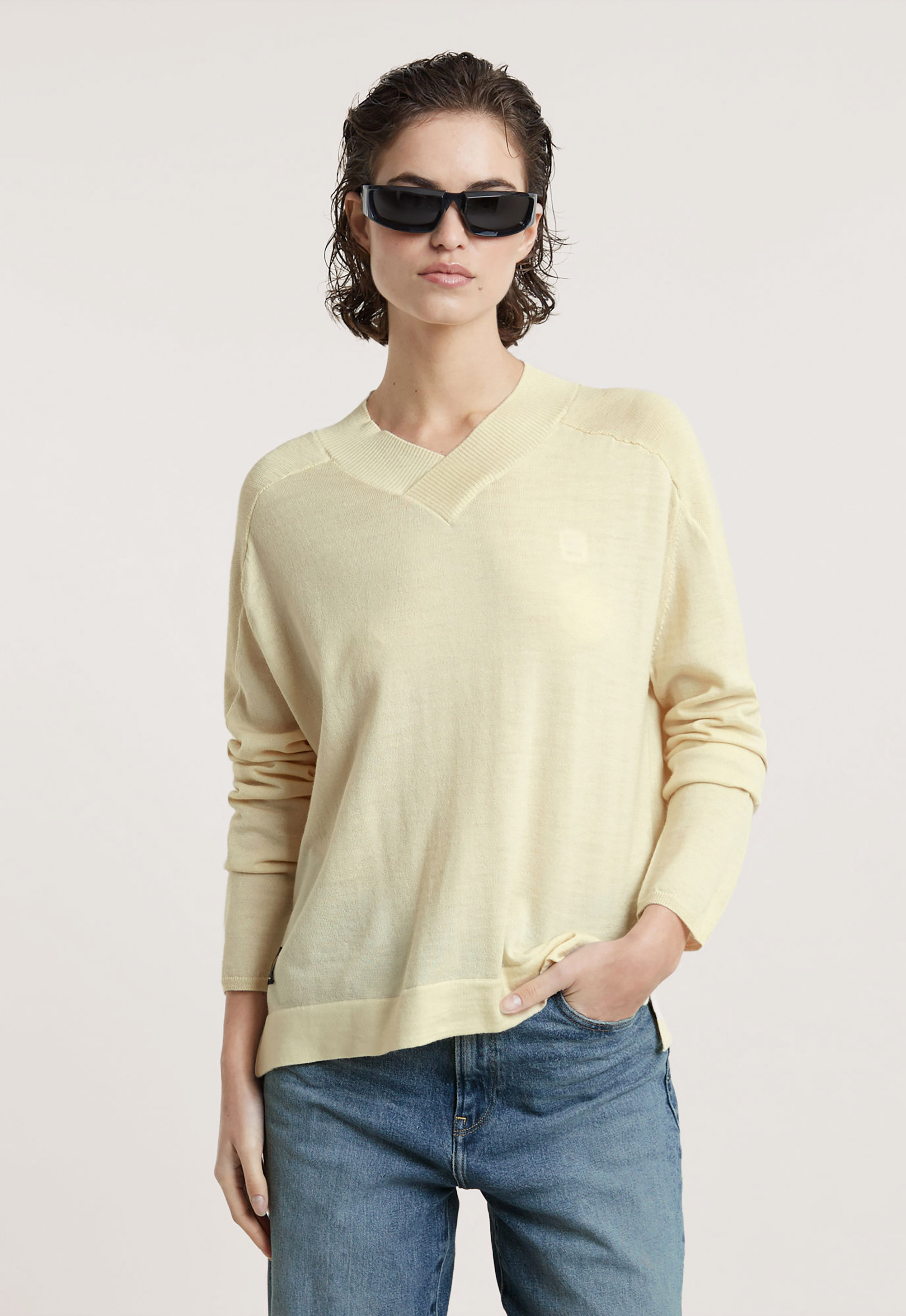 G-Star RAW Core Loose Gebreide Trui Wit Dames