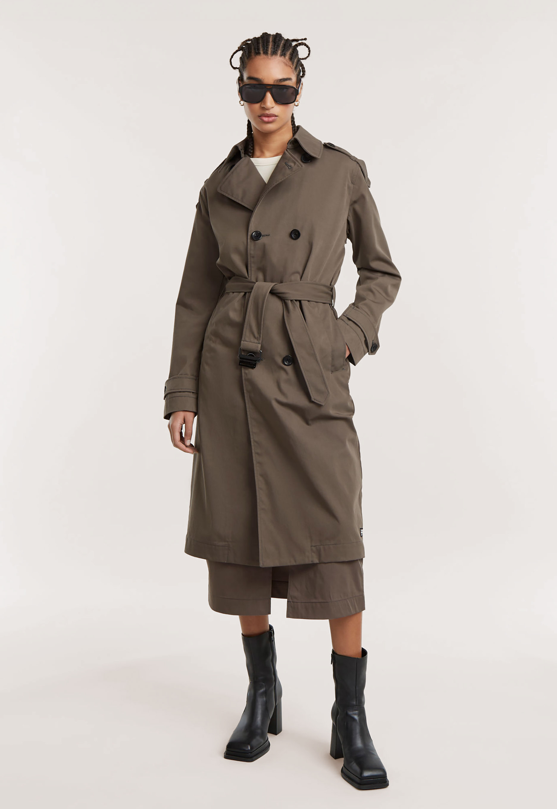 G-Star RAW Trenchcoat Bruin Dames