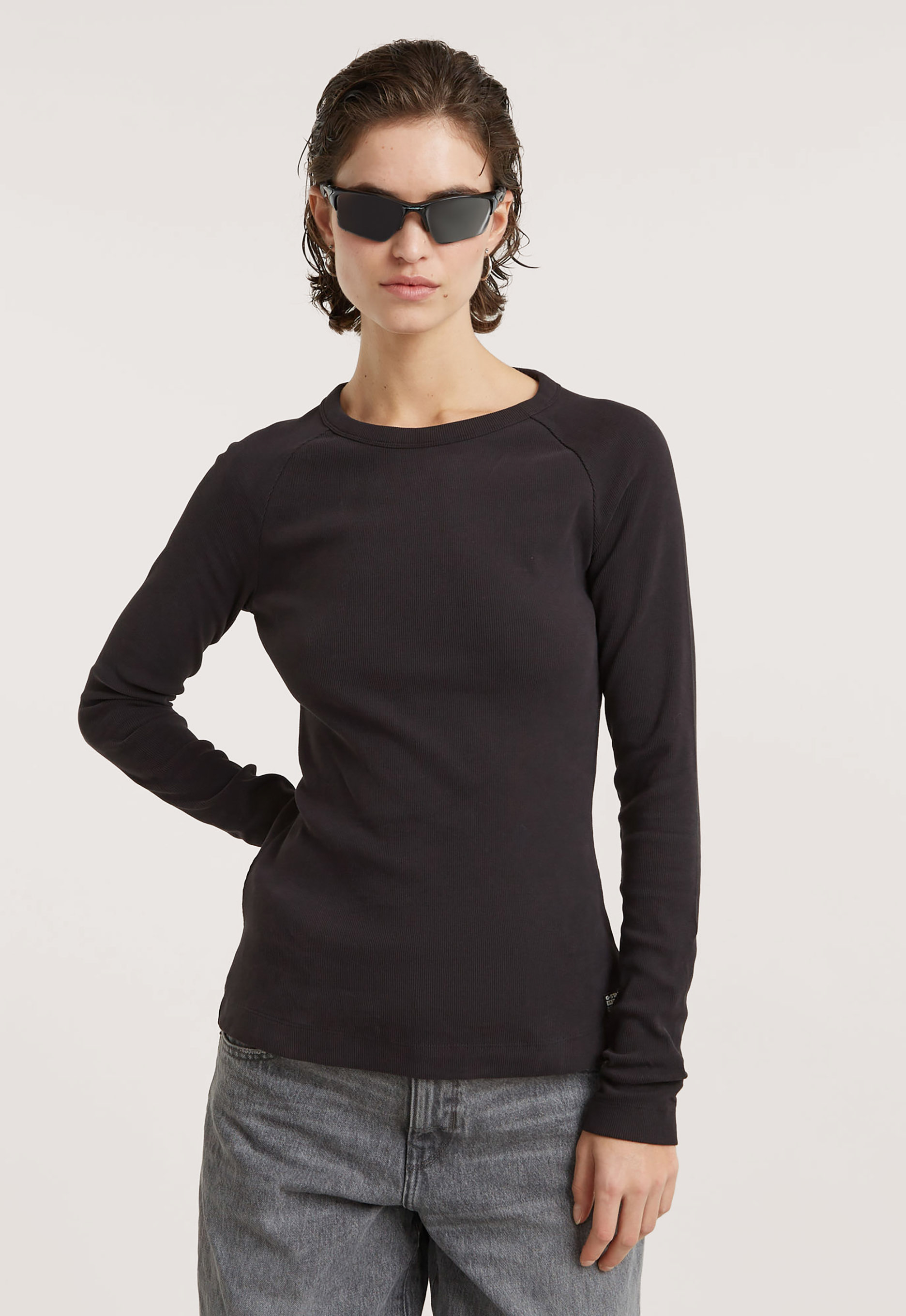 G-star raw Slim Rib Keyhole Longsleeve