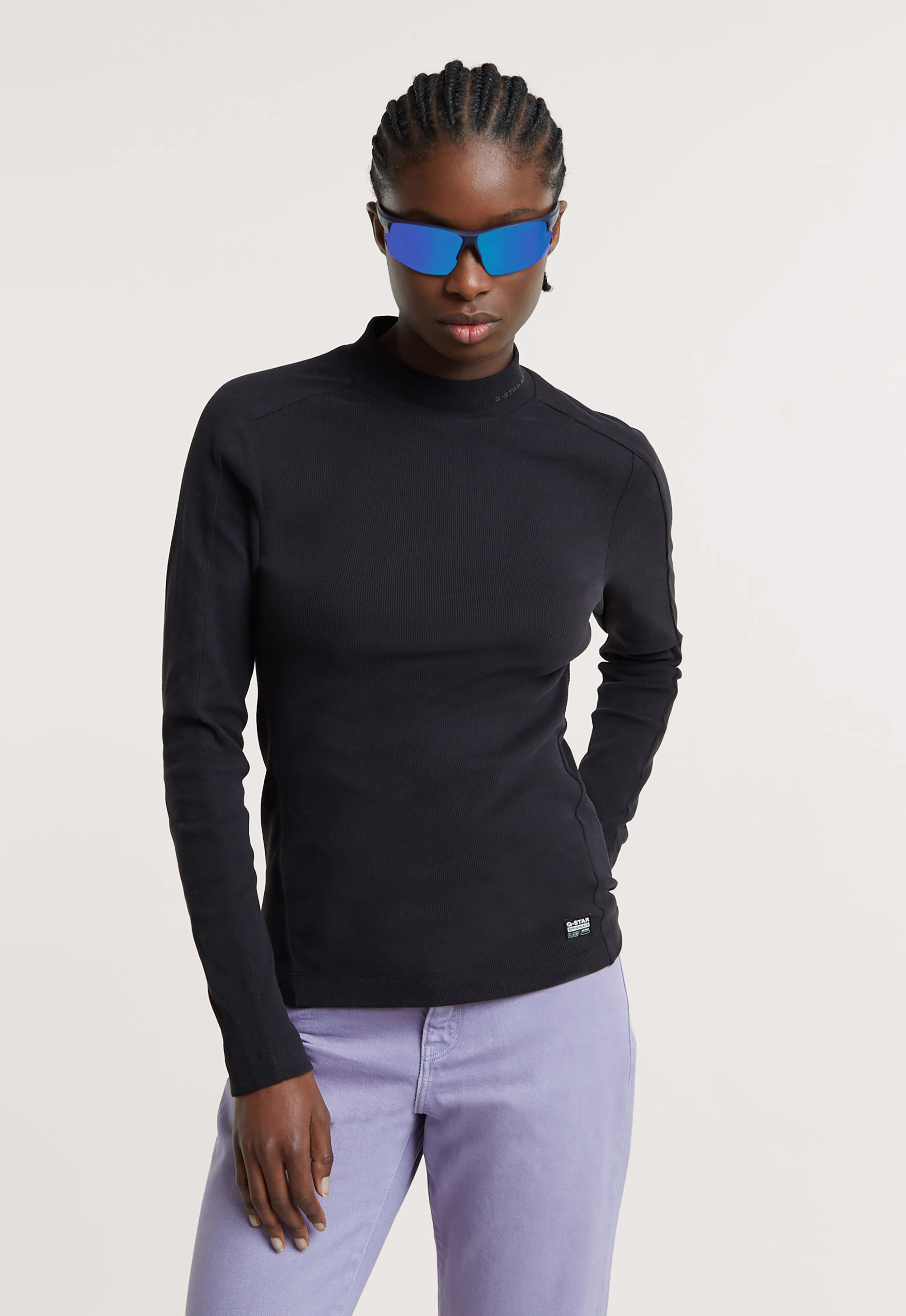 G-star raw Slim Rib Mock Longsleeve