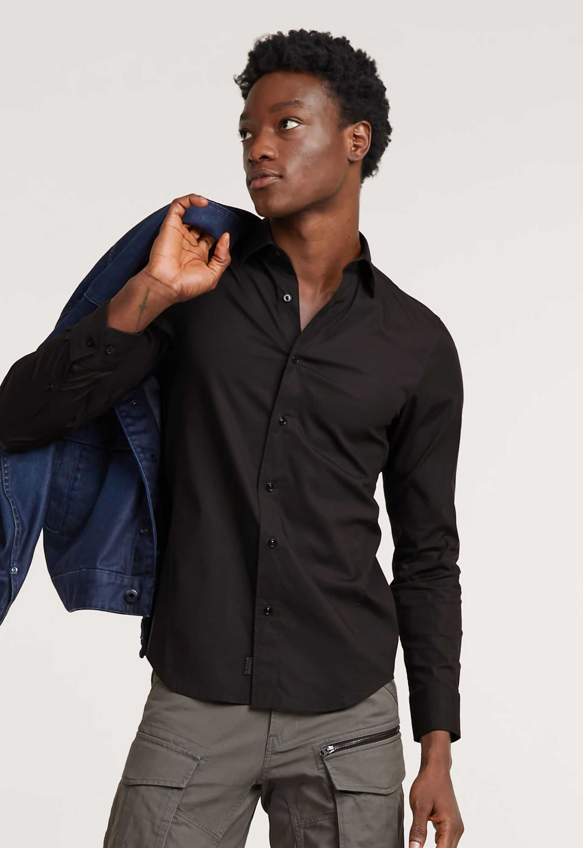 G-Star Raw Overhemd Lange Mouw UNIFORM SLIM SHIRT LS