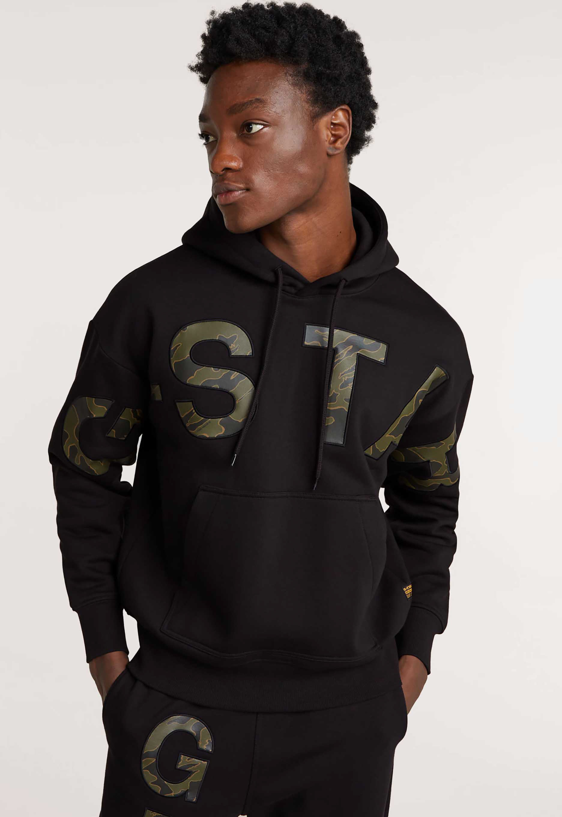 G-Star Raw Hoodie met labelpatches model 'Embro'