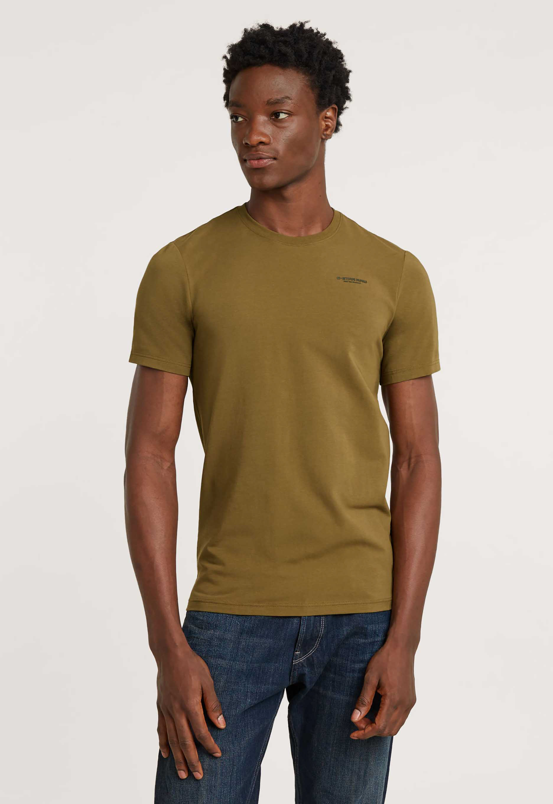 G-Star RAW Slim Base T-Shirt Bruin Heren
