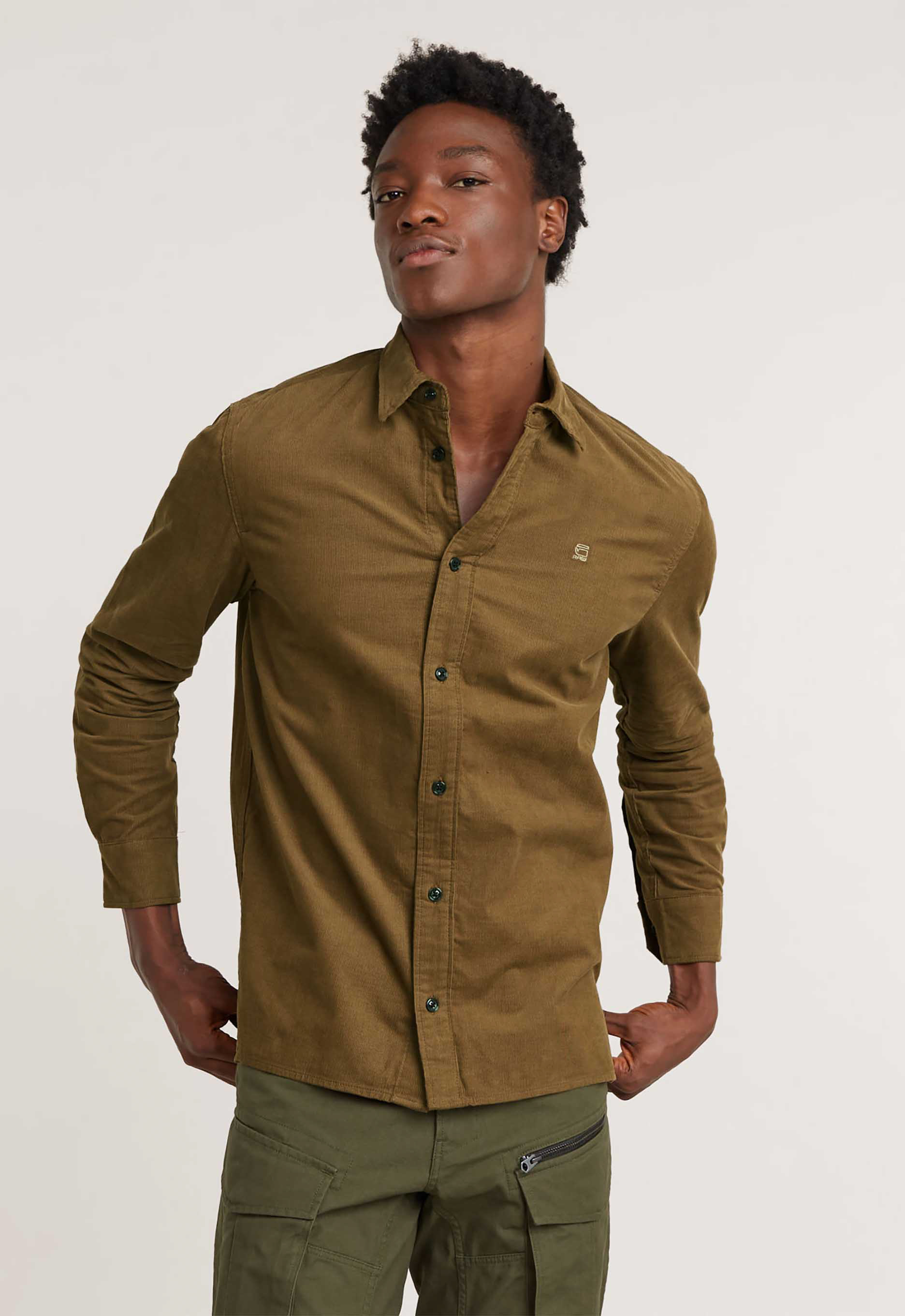 G-Star RAW Clean Regular Shirt Bruin Heren