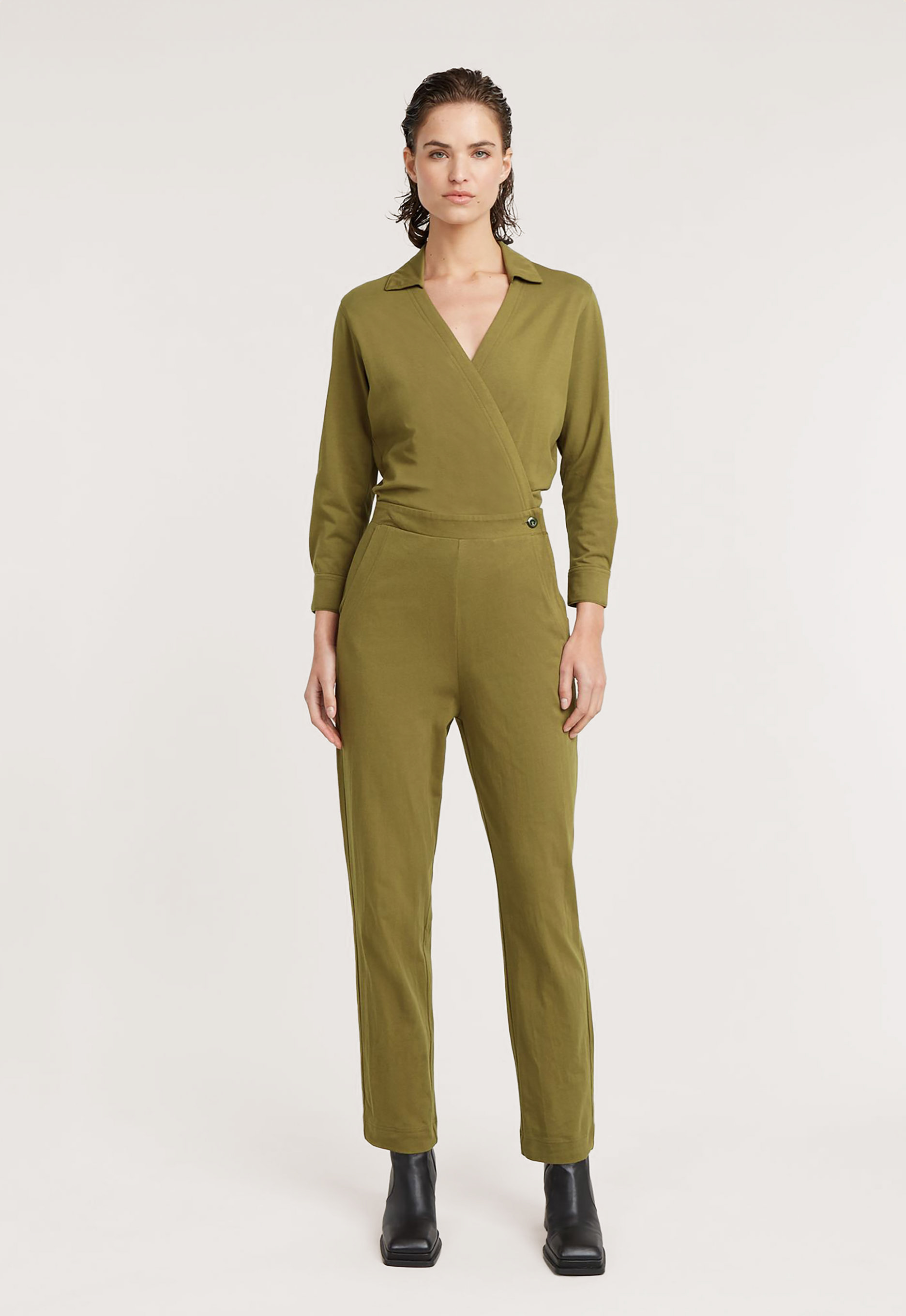 G-Star RAW Shirt Jumpsuit Groen Dames