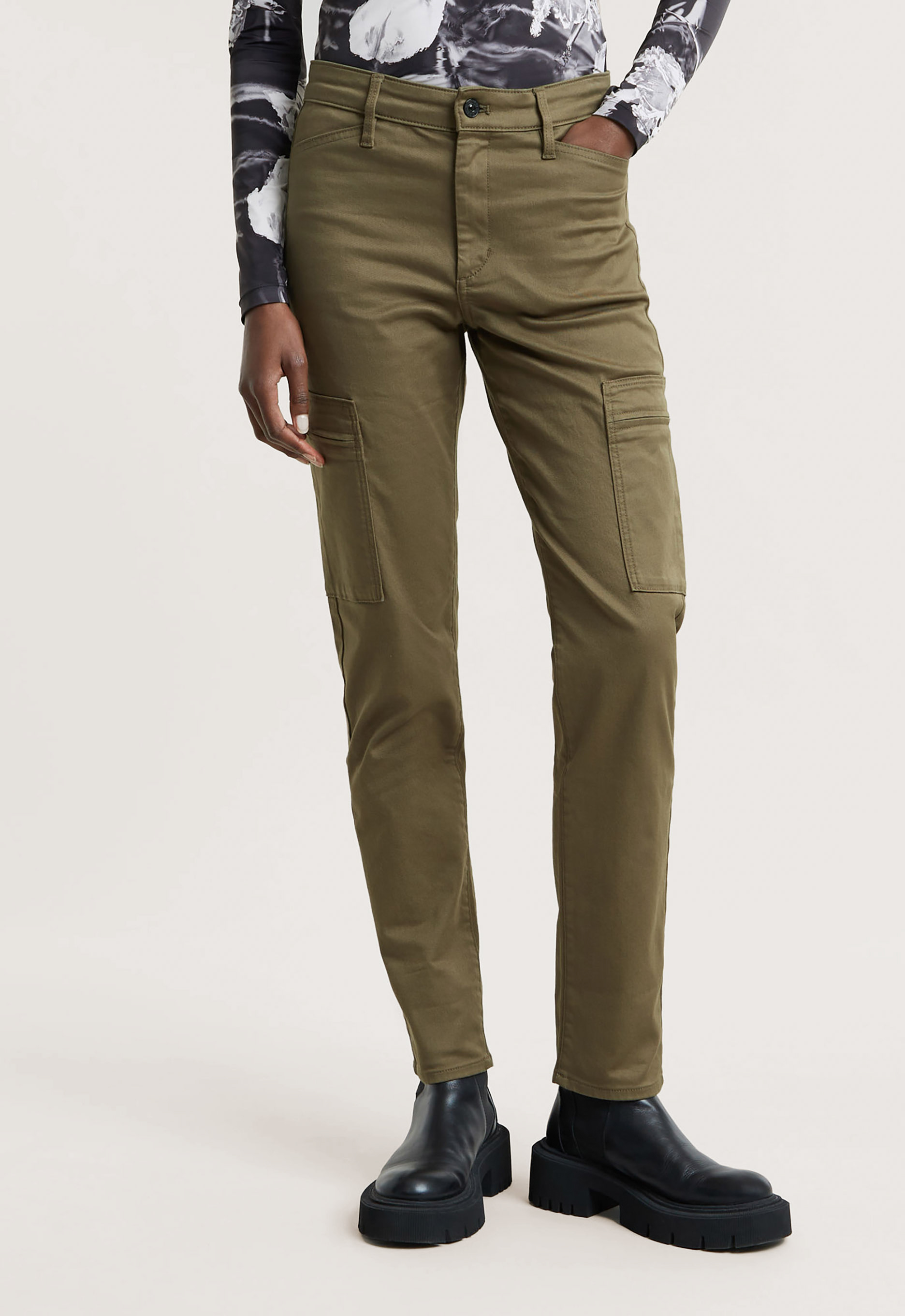G-Star RAW Skinny Cargo Broek 2.0 Groen Dames