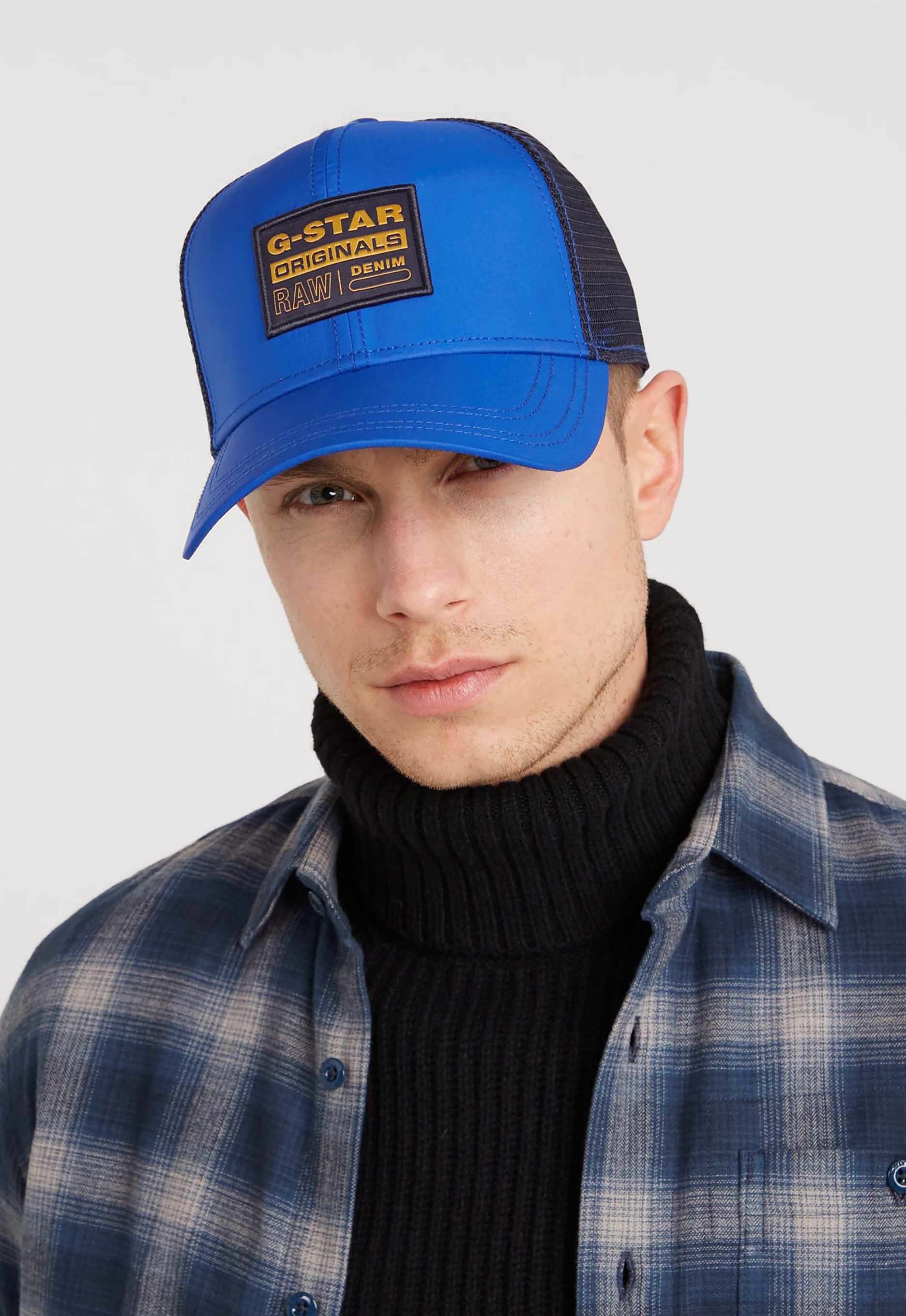 G-Star RAW Embro Baseball Trucker Cap Midden blauw Heren