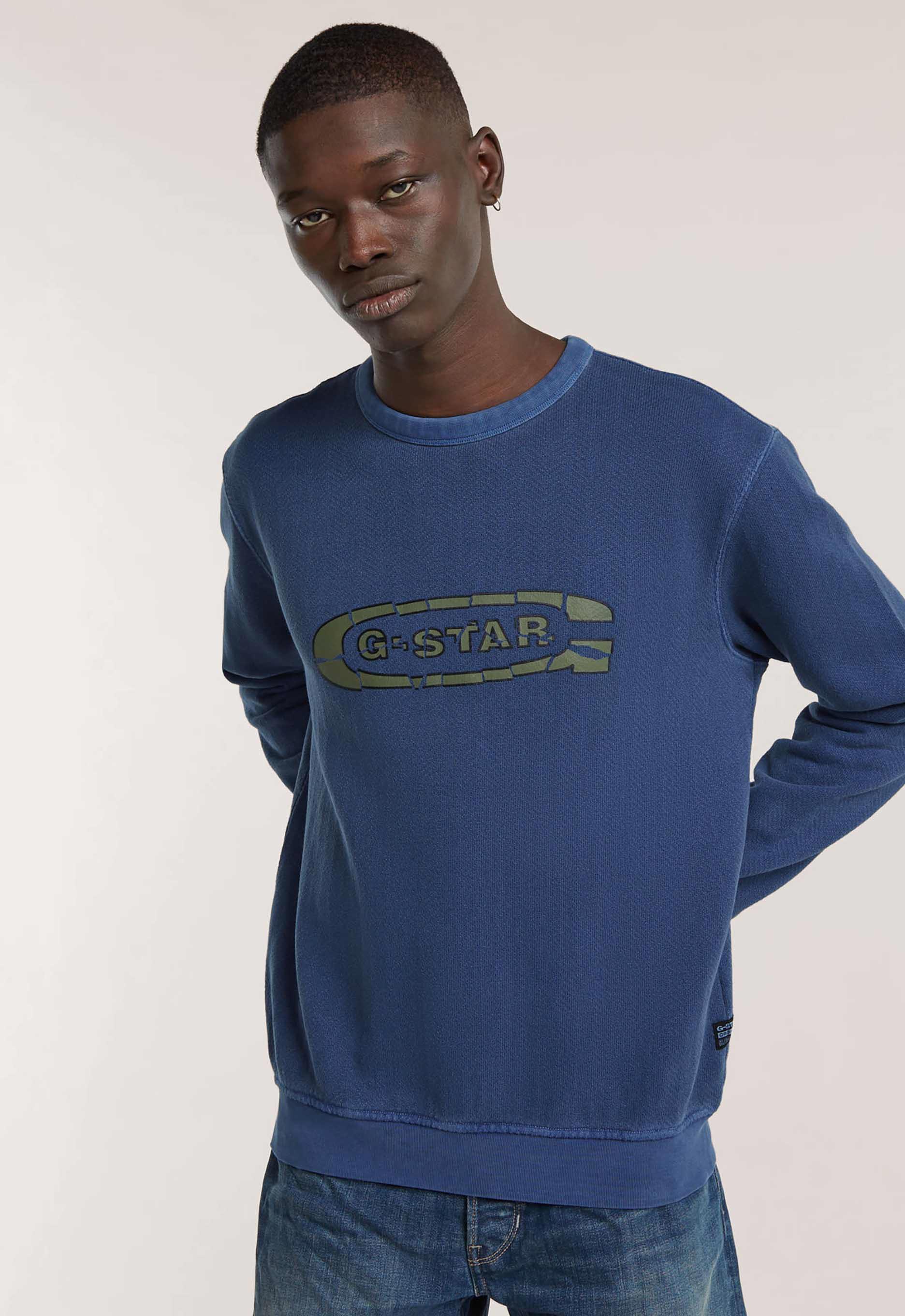 G-star raw Destroyed Logo Washed Sweater
