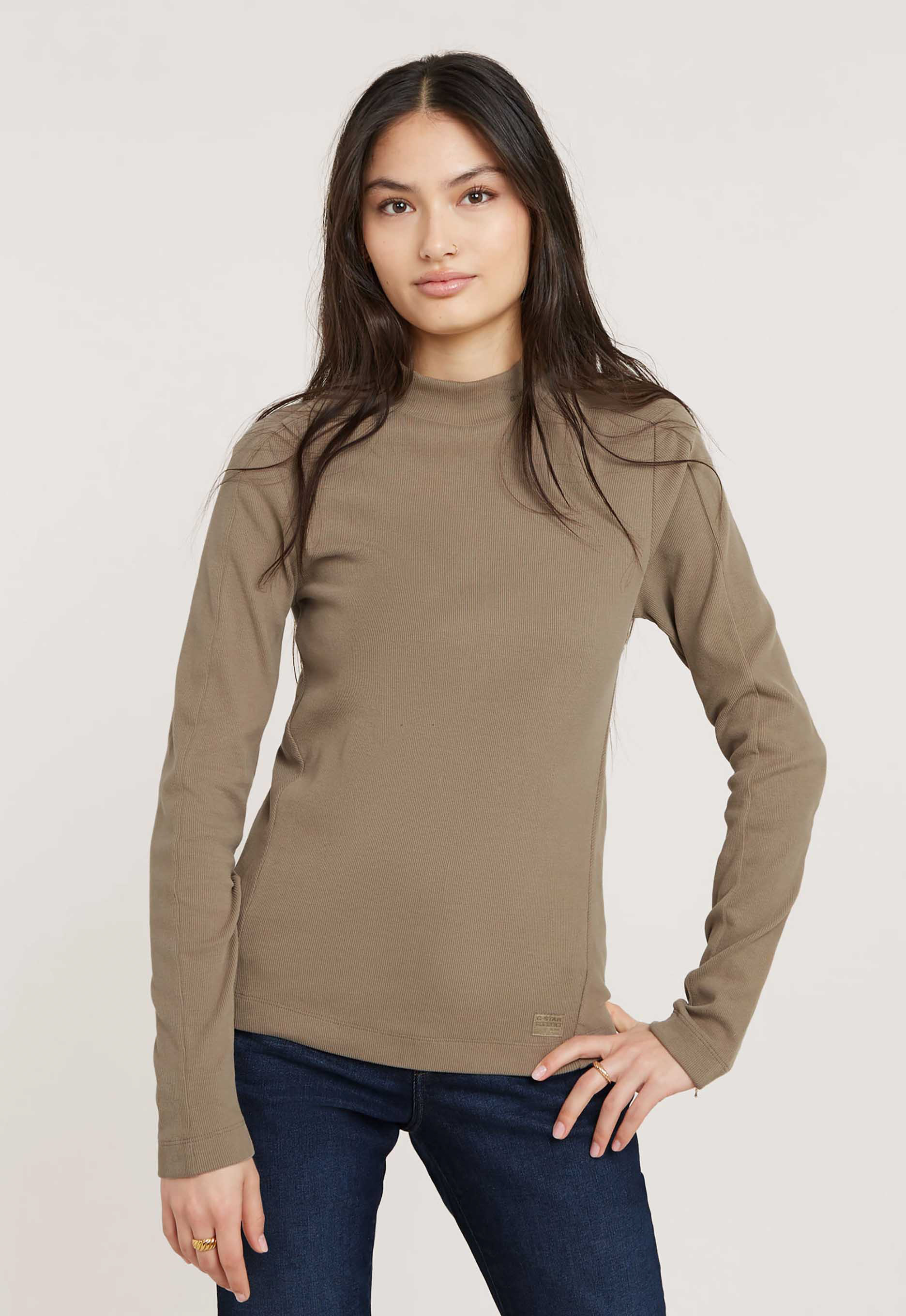 G-star raw Slim Rib Mock Longsleeve