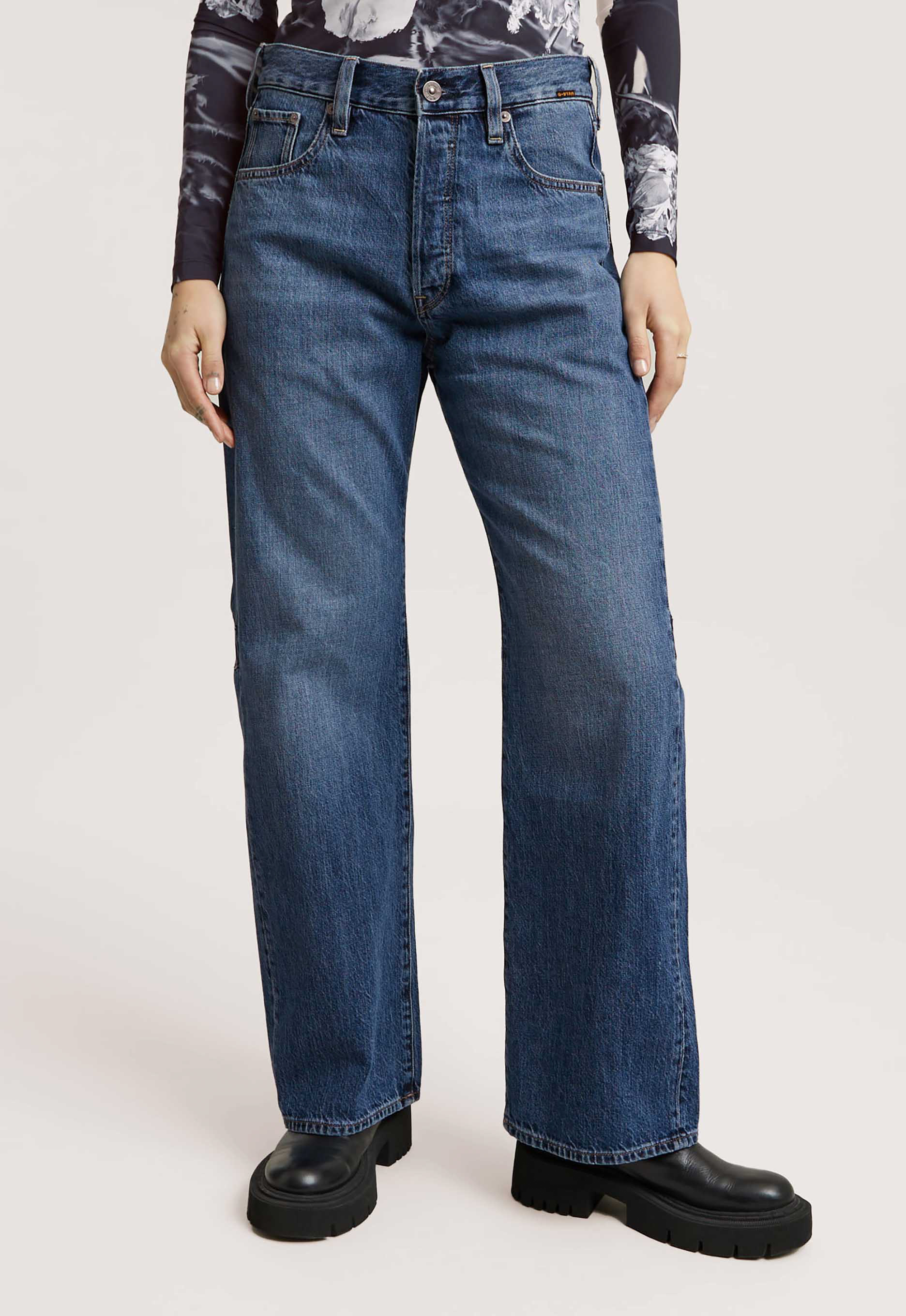 G-Star Raw Wide leg boyfriend jeans in 5-pocketmodel model 'BOWEY 3D'