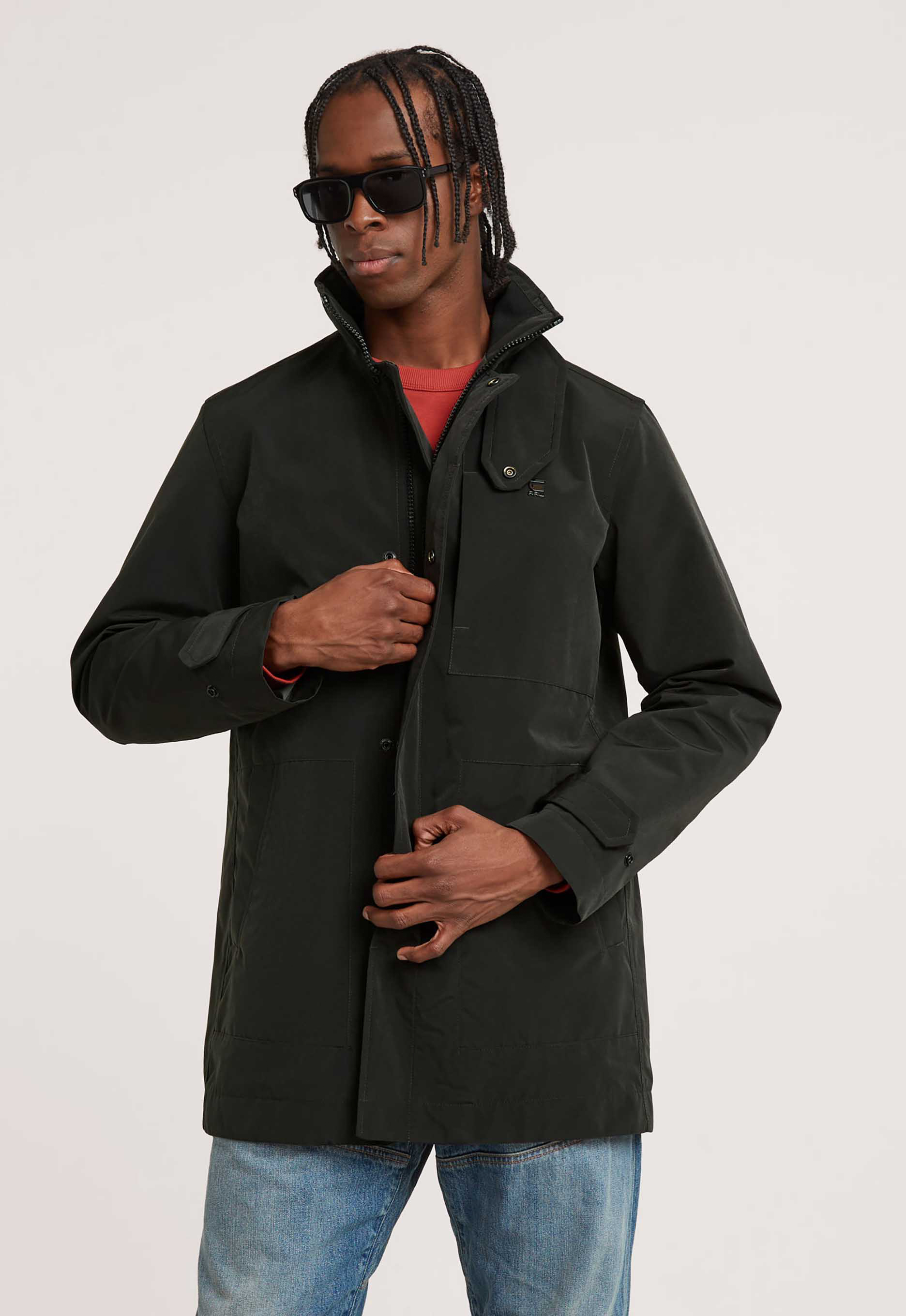 G-Star RAW Outdoorjack Garber Trench met verborgen knopen