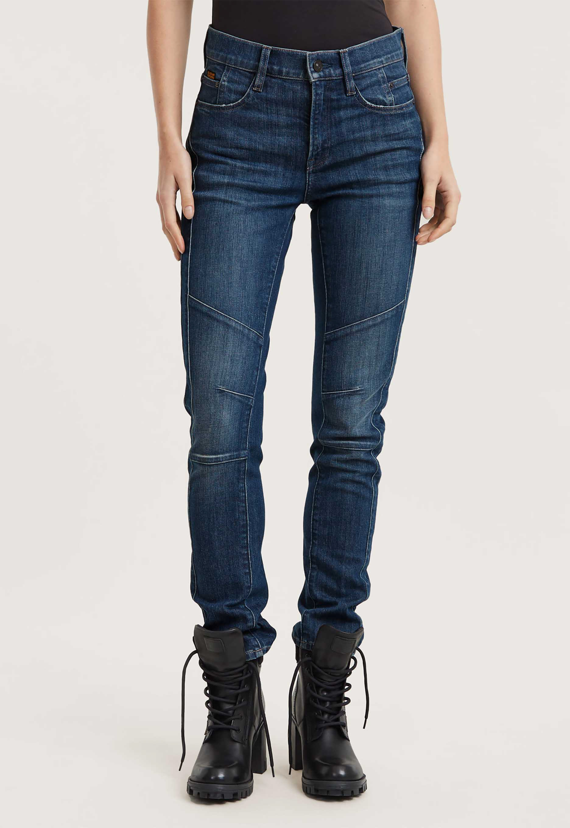 G-Star RAW Ace 2.0 Biker Slim Straight Jeans Donkerblauw Dames
