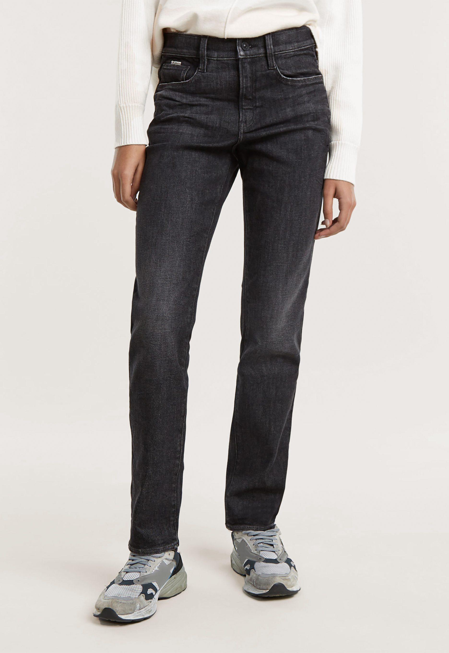 G-Star RAW Ace 2.0 Slim Straight Jeans Zwart Dames