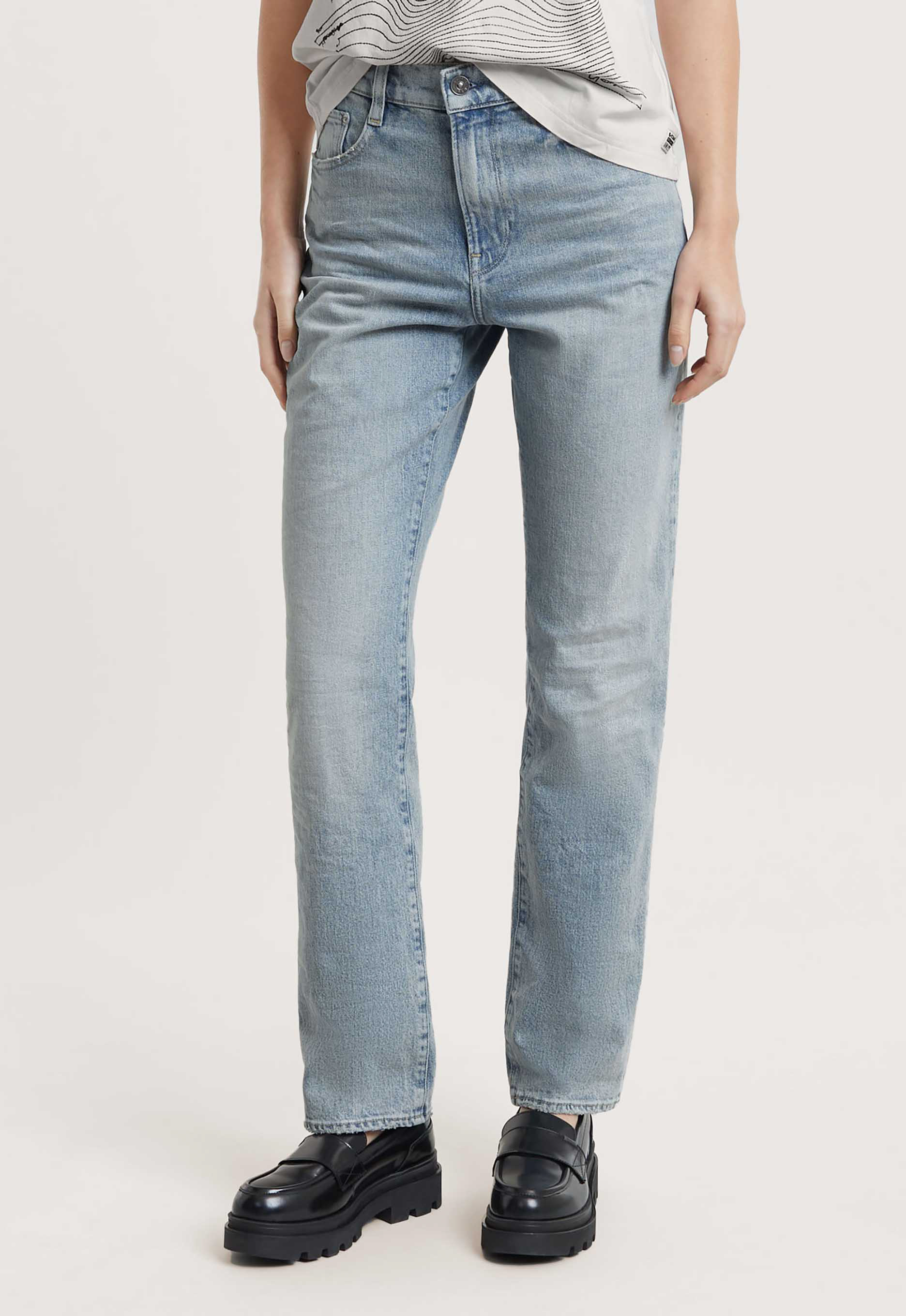 G-Star RAW Viktoria High Straight Jeans Lichtblauw Dames