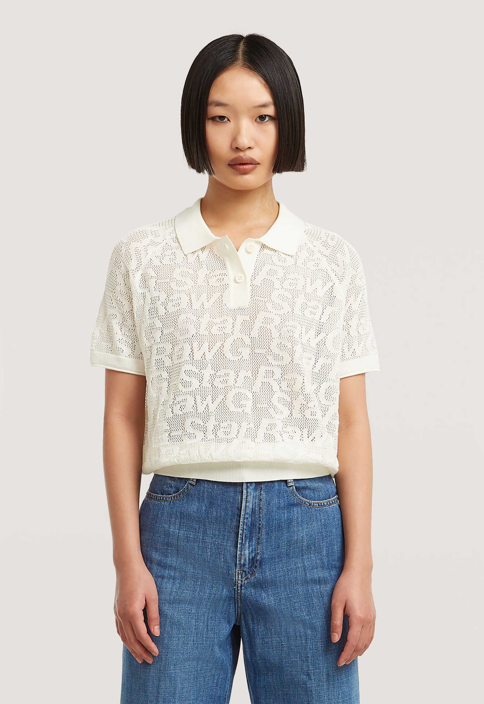 G-star raw Pointelle Lichtgewicht Gebreide Polo