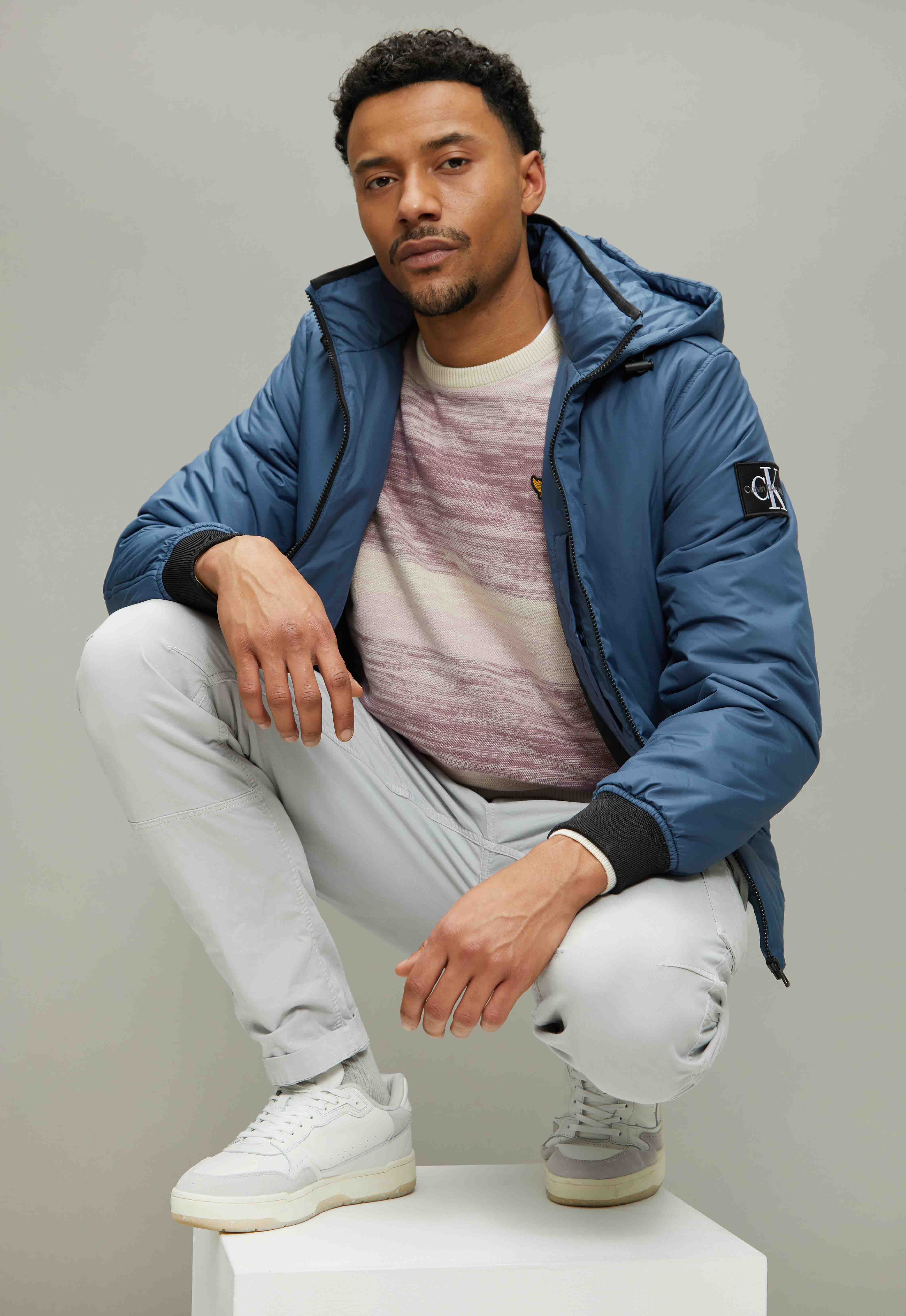 Calvin Klein Hooded harrington jacket
