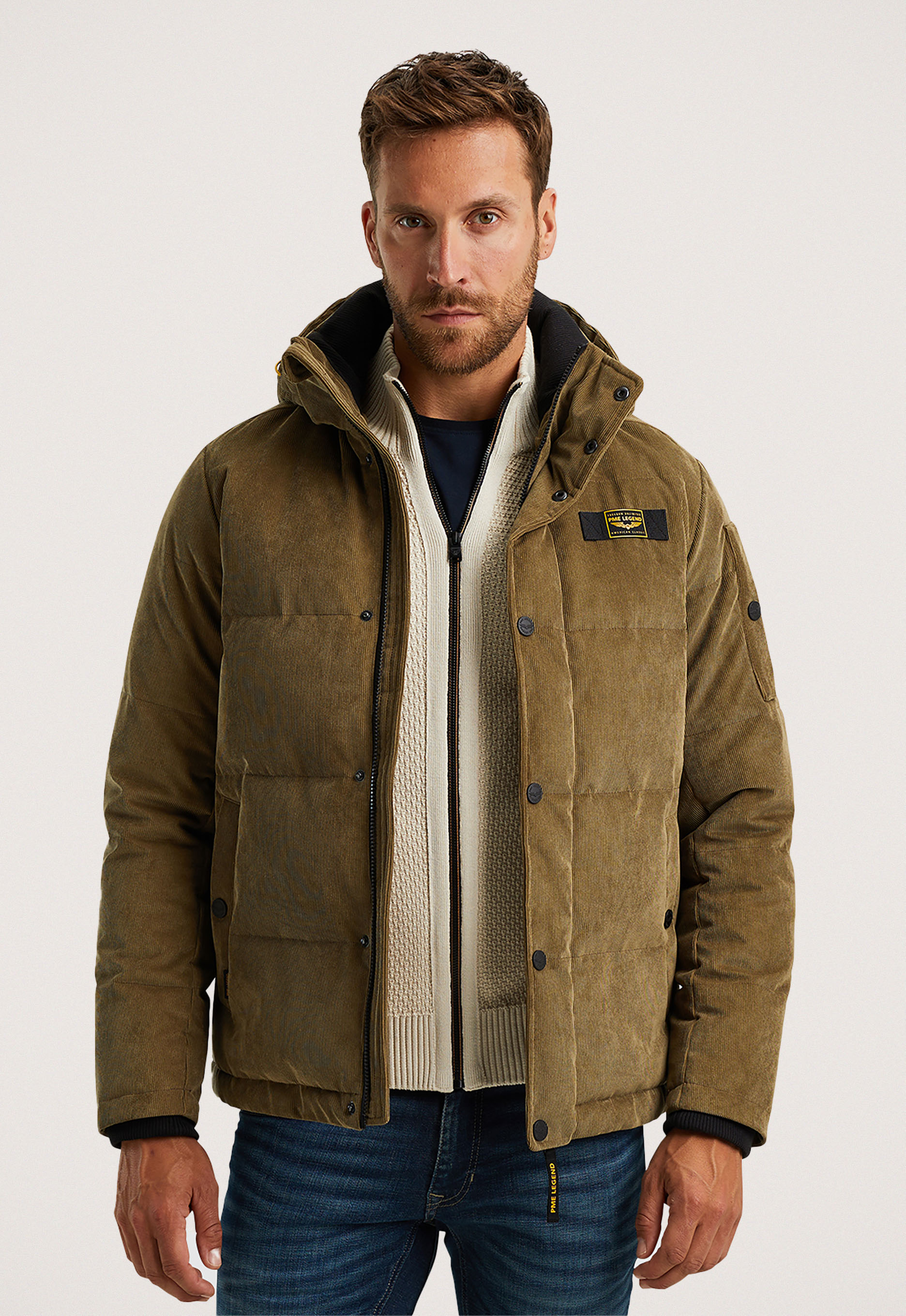 PME LEGEND Heren Jassen Semi Long Jacket Gobbler Clear Ford Khaki