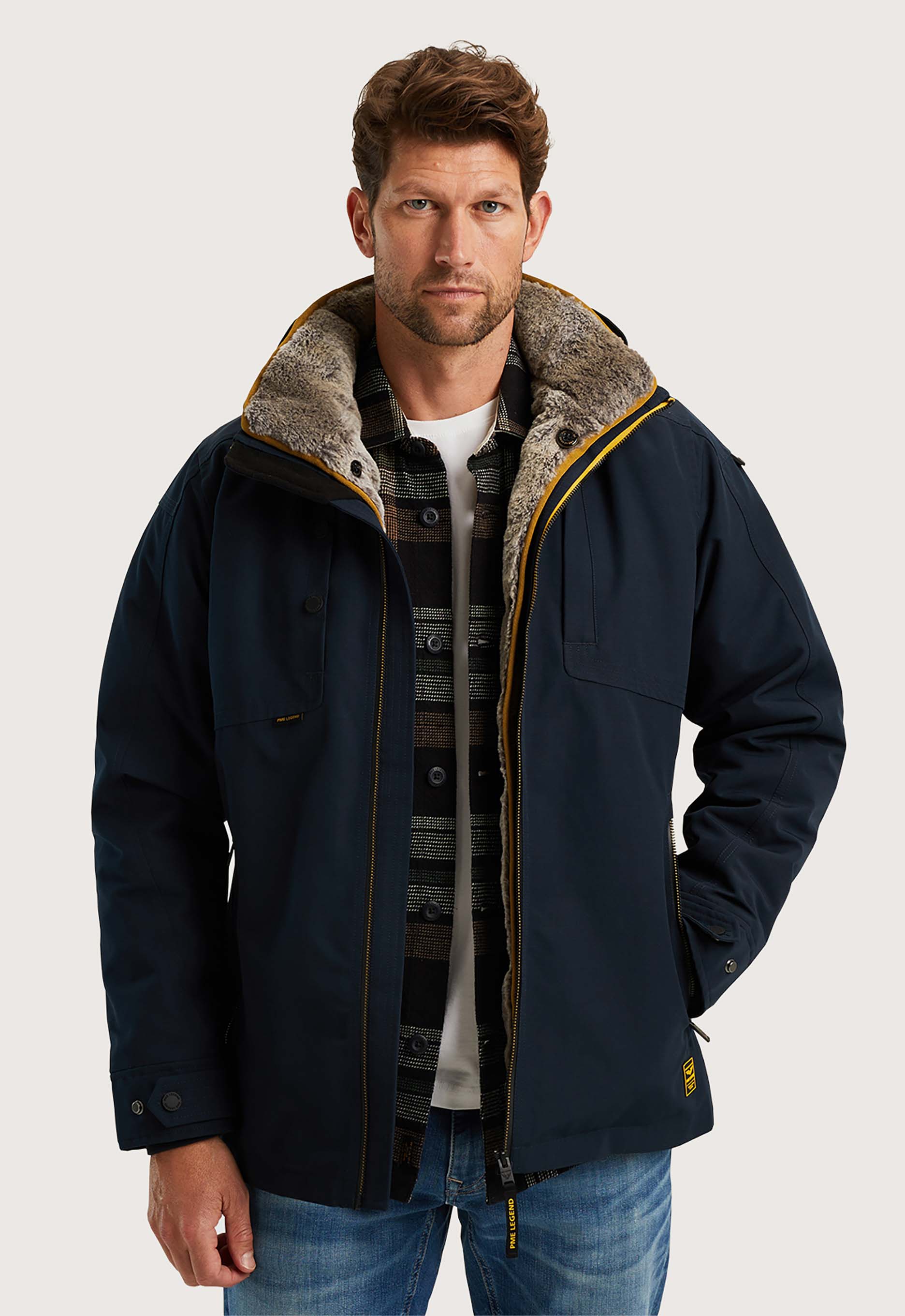 PME Legend Trail Ripstop Snowpack Semi-Long Jas Blue Heren