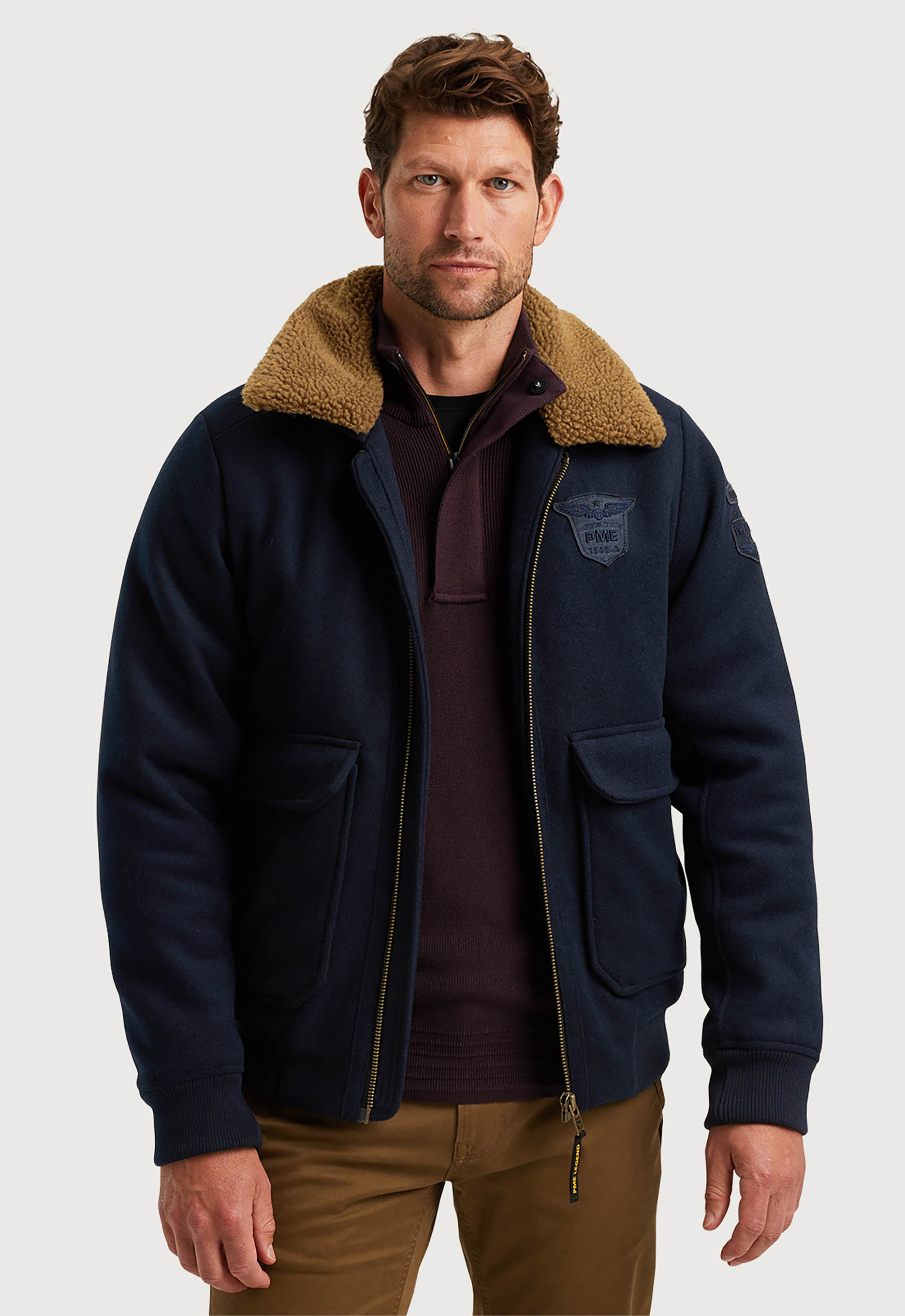 PME Legend Vluchtjack Yetlock Dense Wool Blue Heren