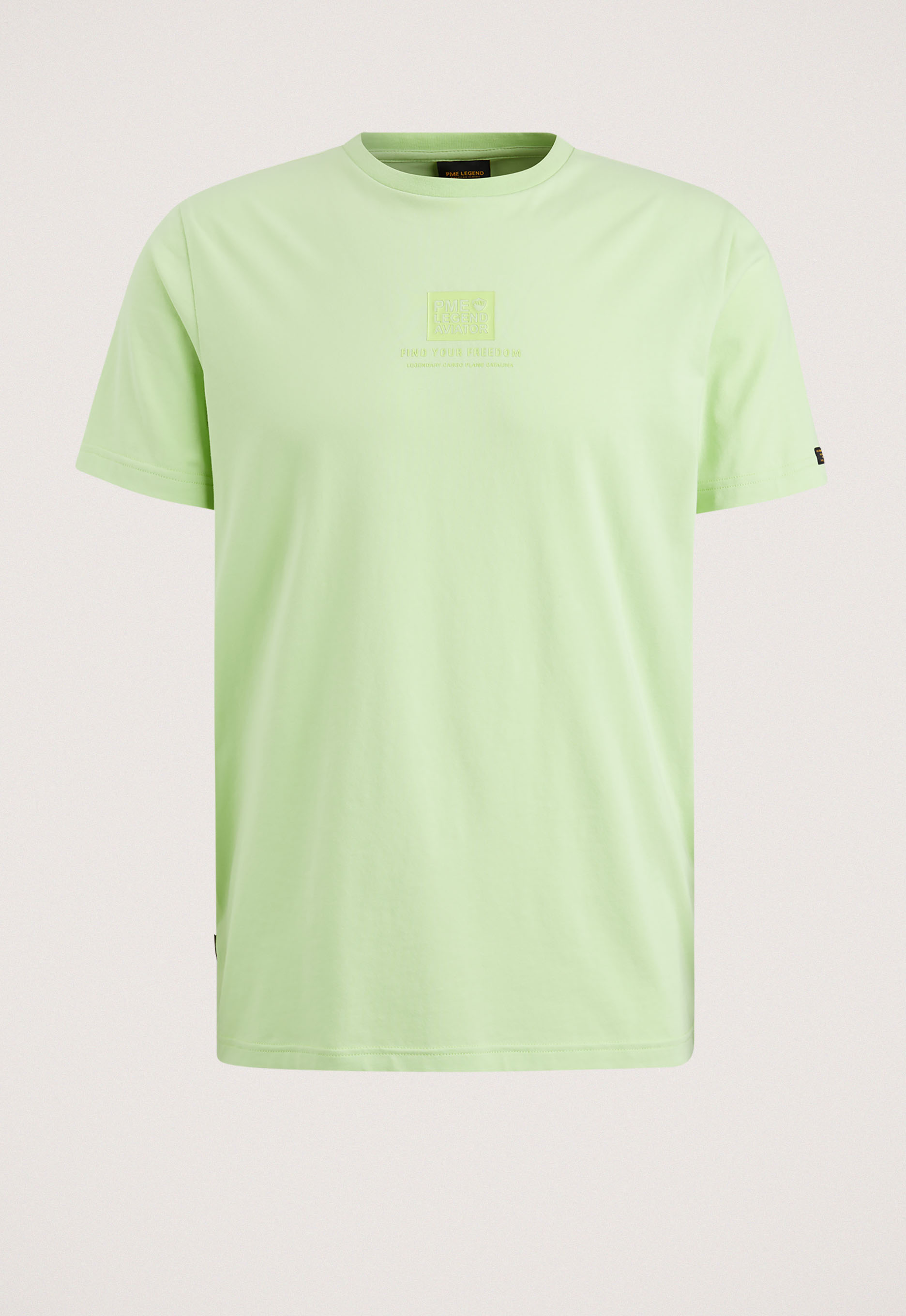 PME Legend Katoenen T-shirt met korte mouwen ronde hals Green Heren