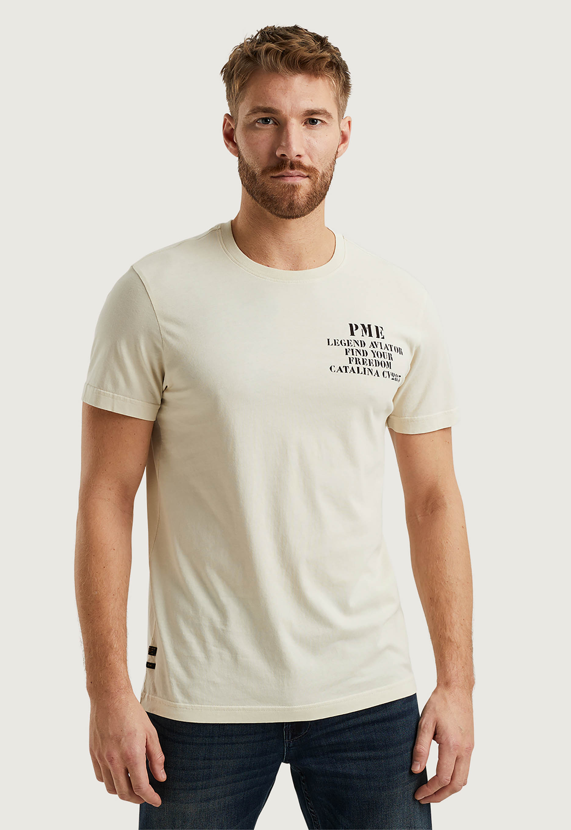 PME Legend Korte Mouw R-hals Jersey T-shirt Brown Heren