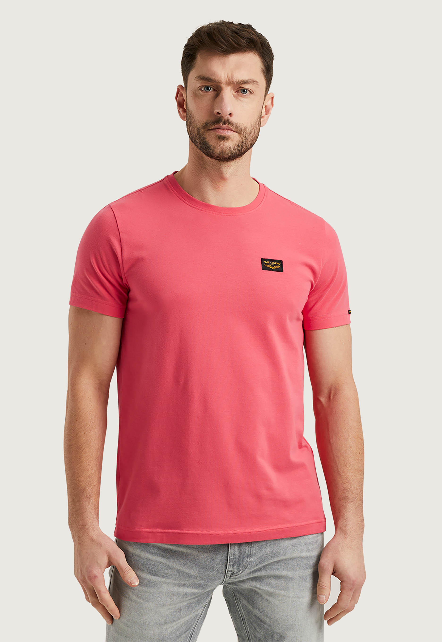PME LEGEND Heren Polo's & T-shirts Short Sleeve R-neck Guyver Tee Roze