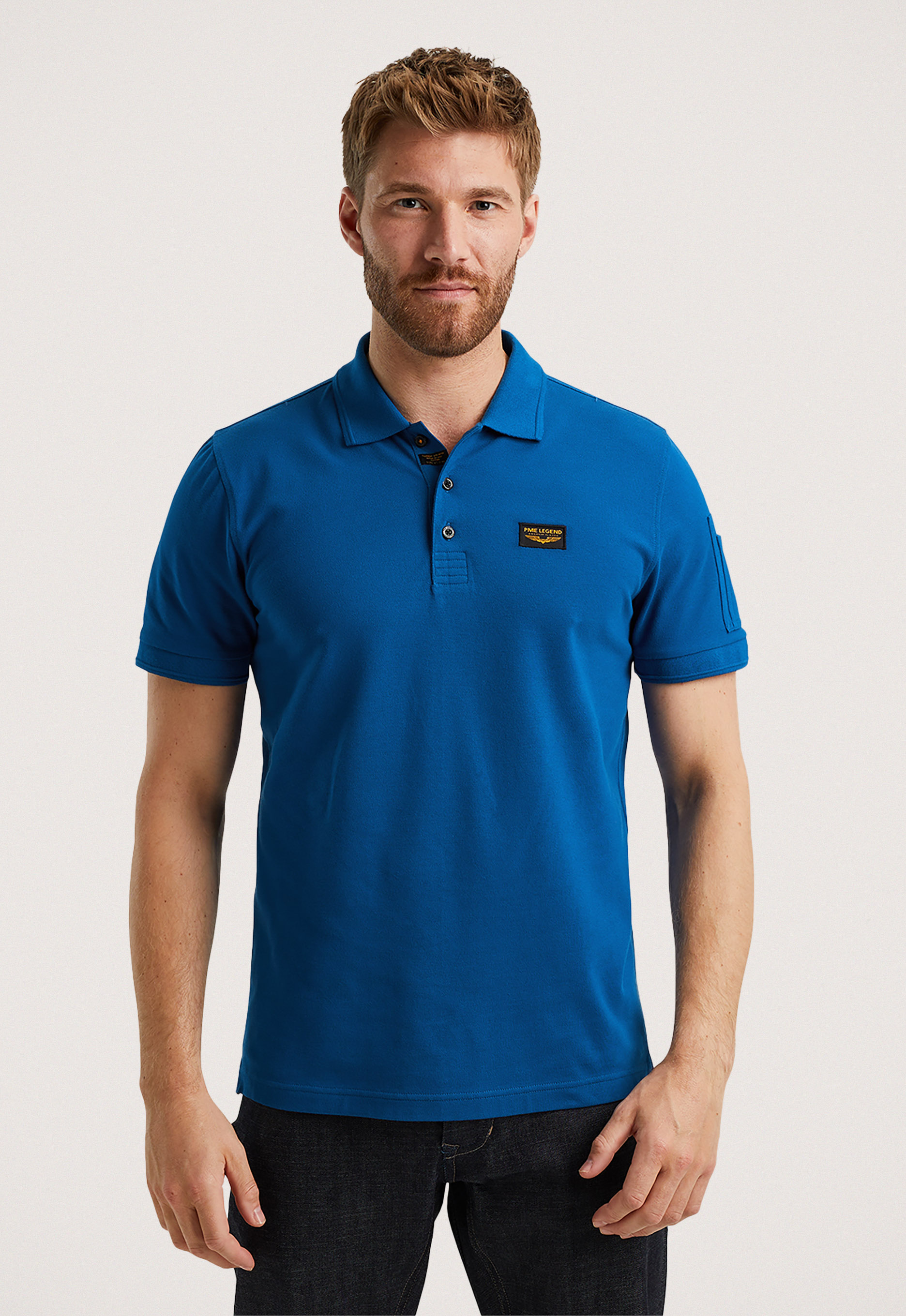 PME Legend Poloshirt Trackway Kobaltblauw