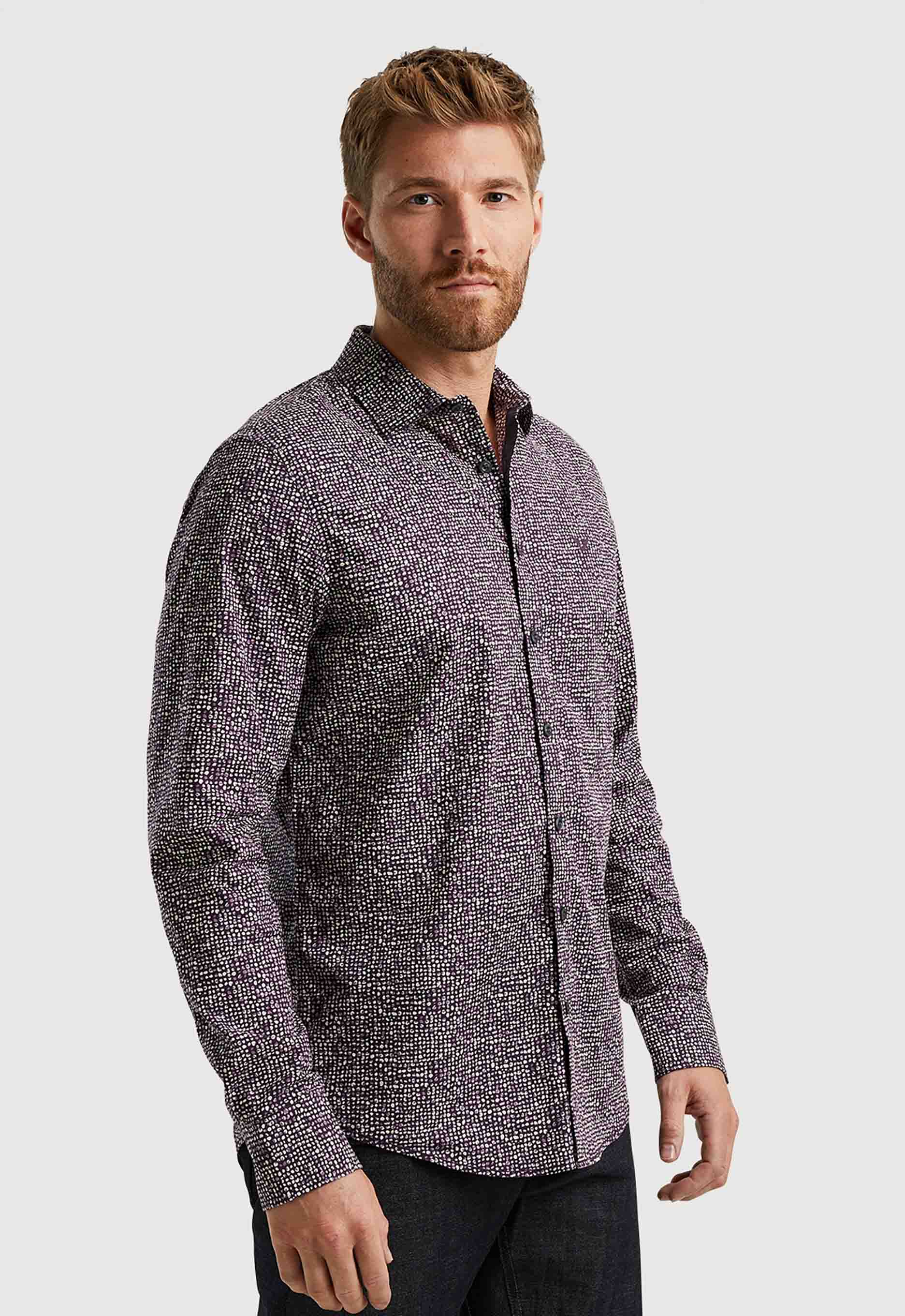 Pme legend Print On Poplin Stretch Overhemd