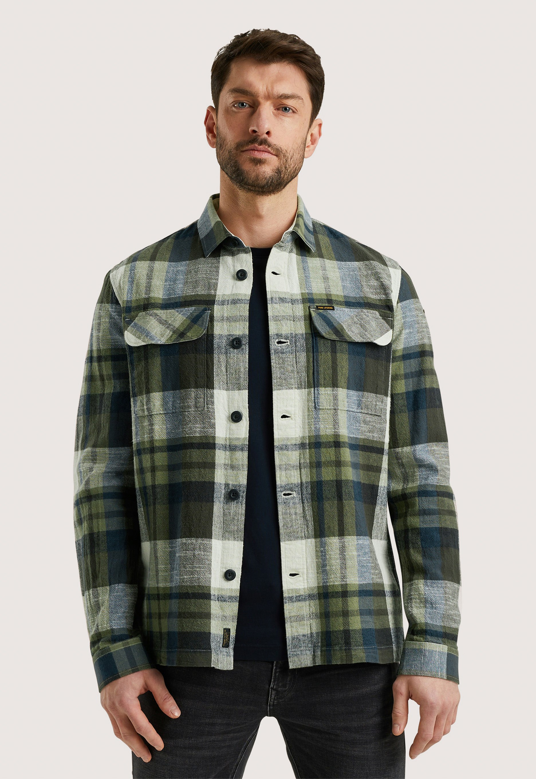 PME Legend Casual Geruite Overhemd met Lange Mouwen Multicolor Heren