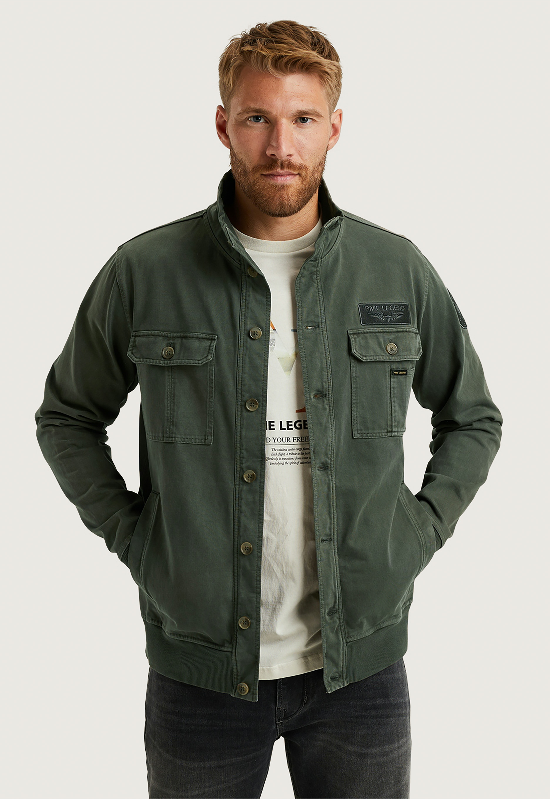 PME Legend Knoopjas Open Einde Jersey Green Heren